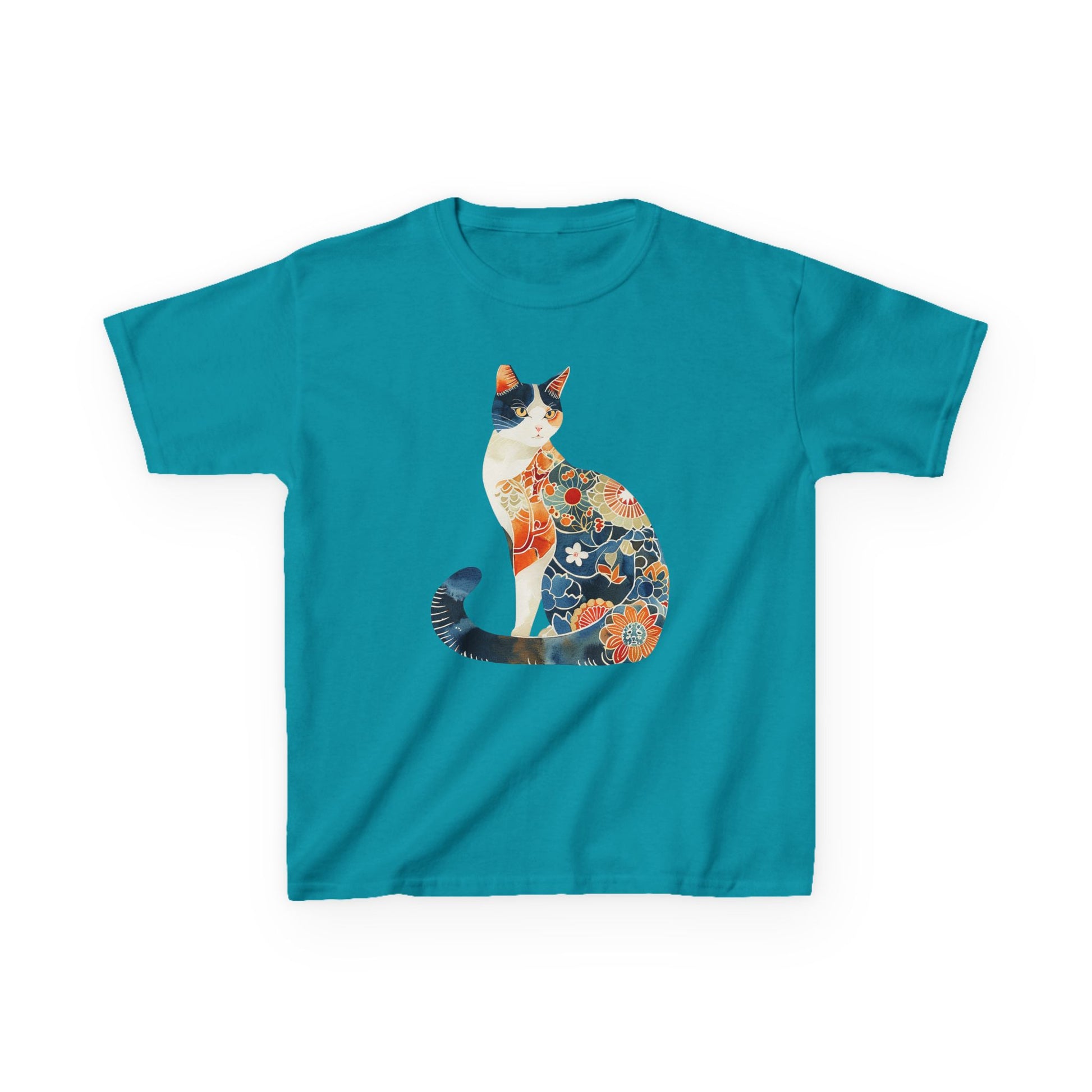 Colorful Cat Kids Cotton Tee