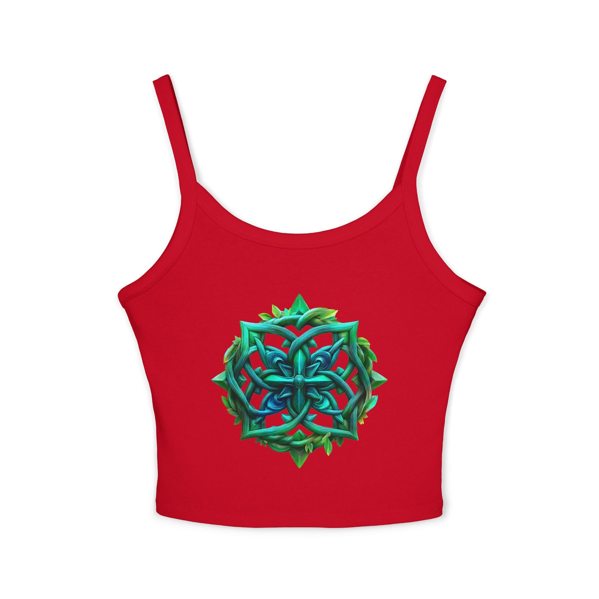 Crop Top Teal-Green Mandala