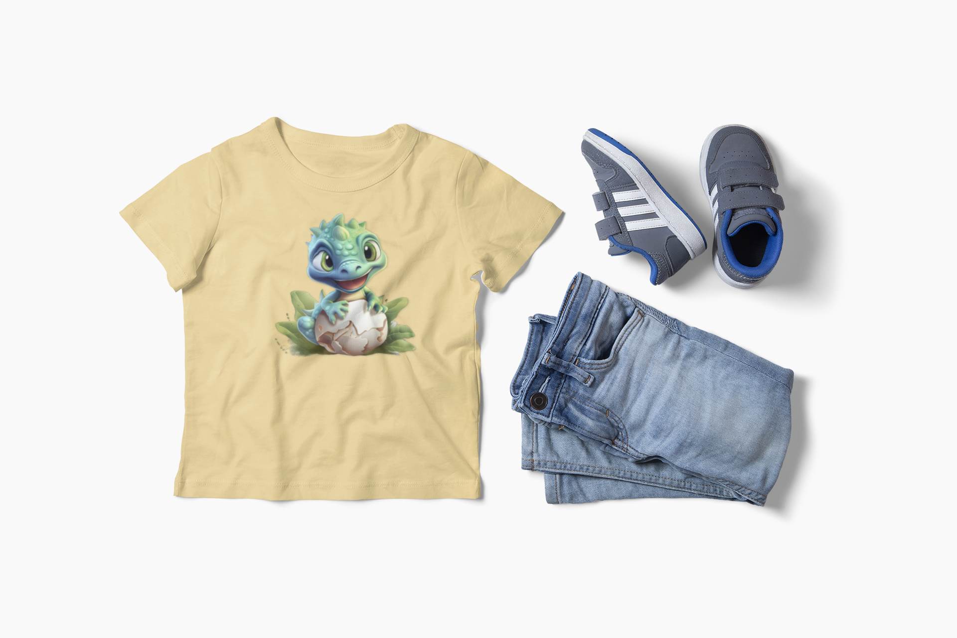 Baby Dinosaur Hatchling Kids’ T-Shirt – Cute Cartoon Dino Tee