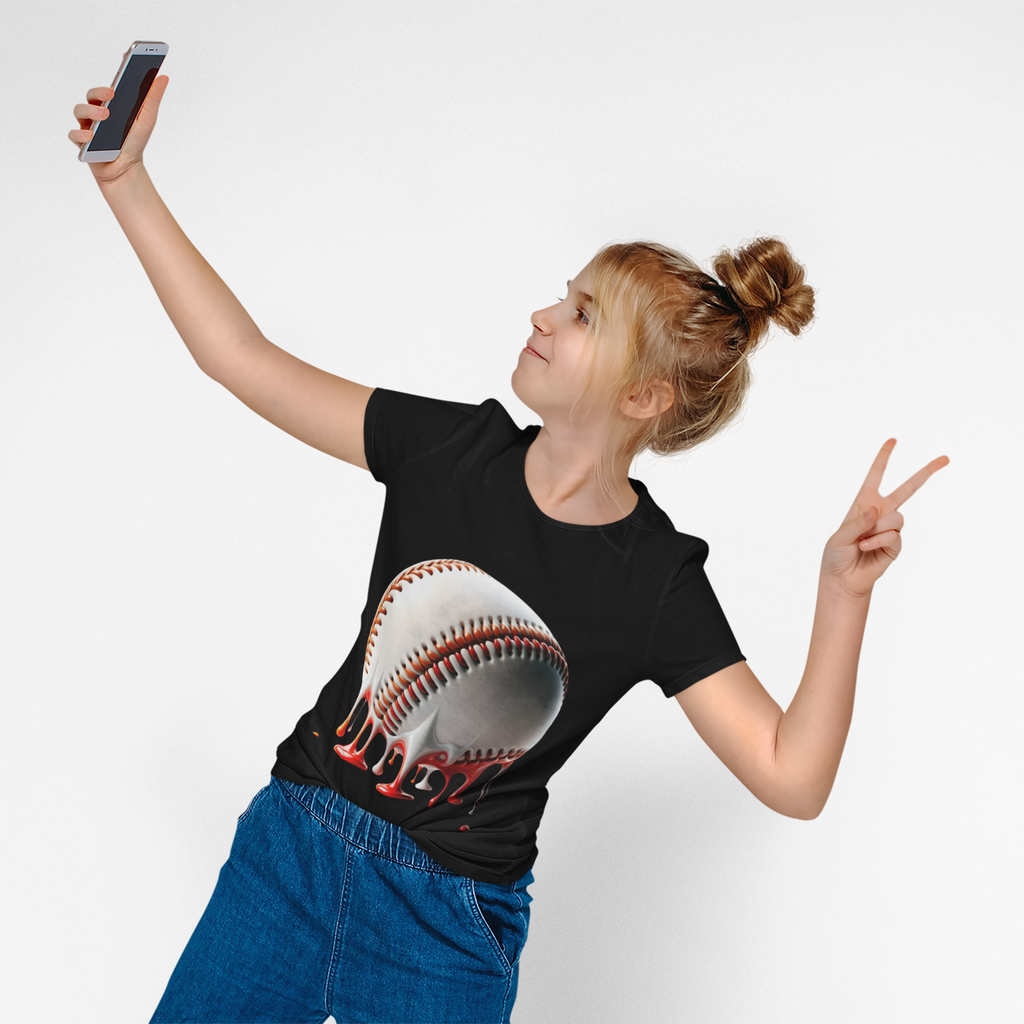 Youth Baseball Inspired Dripping Tee