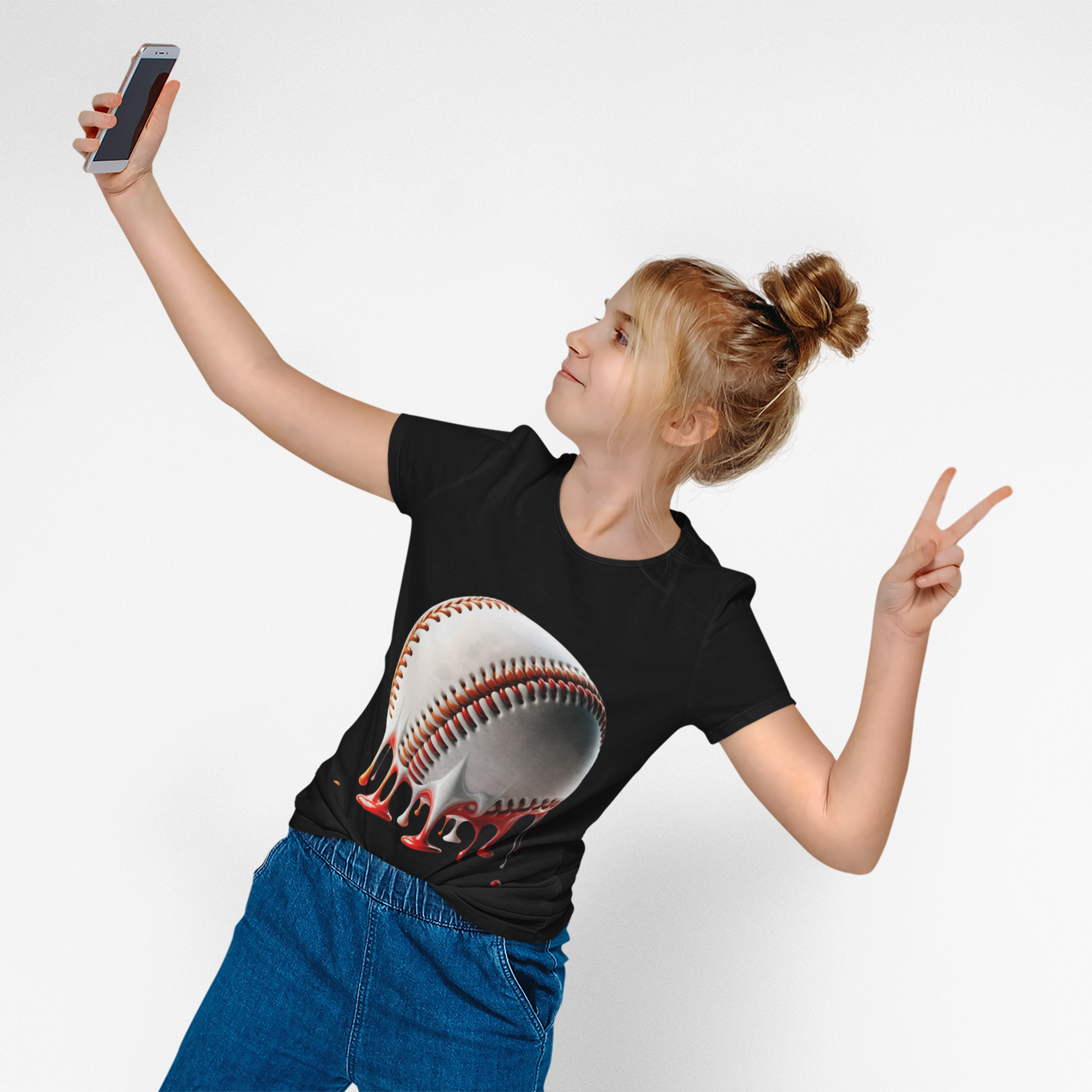 Youth Baseball Inspired Dripping Tee