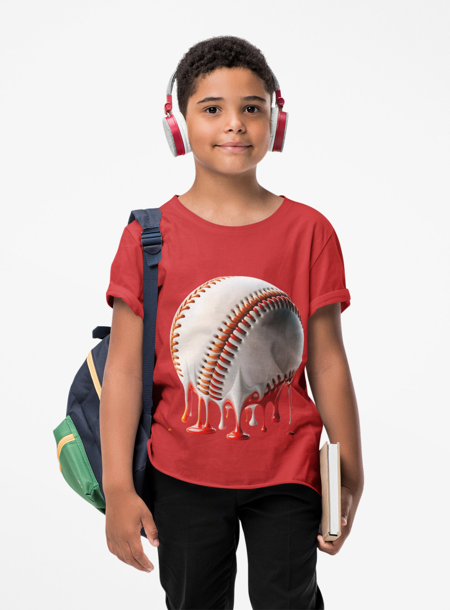 Youth Baseball Inspired Dripping Tee