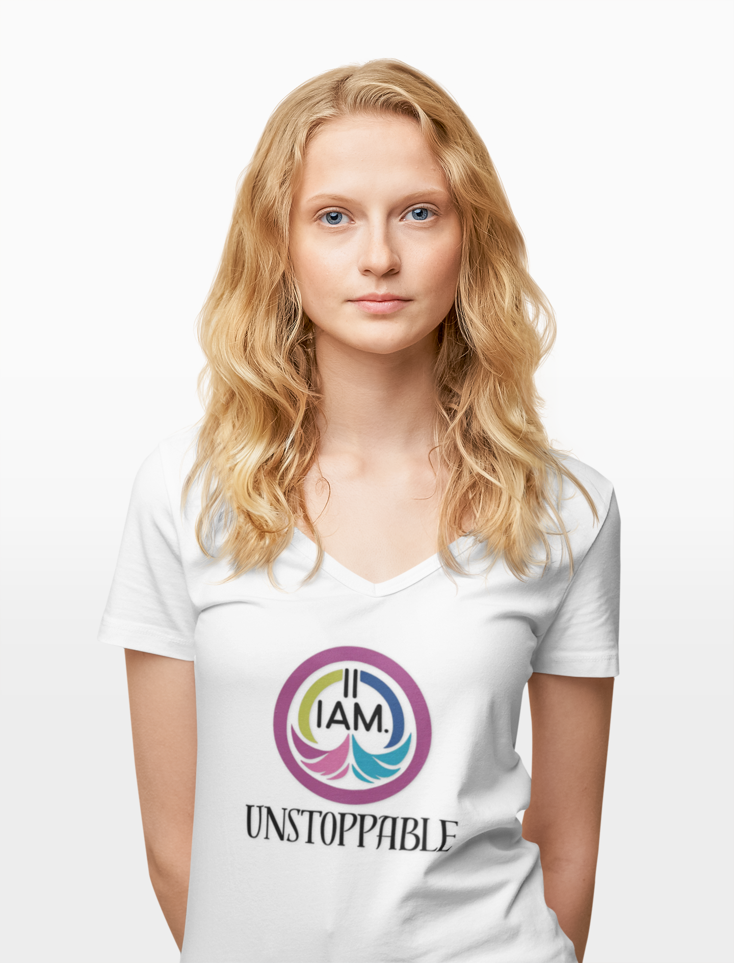 Unstoppable V-Neck Tee for Empowerment