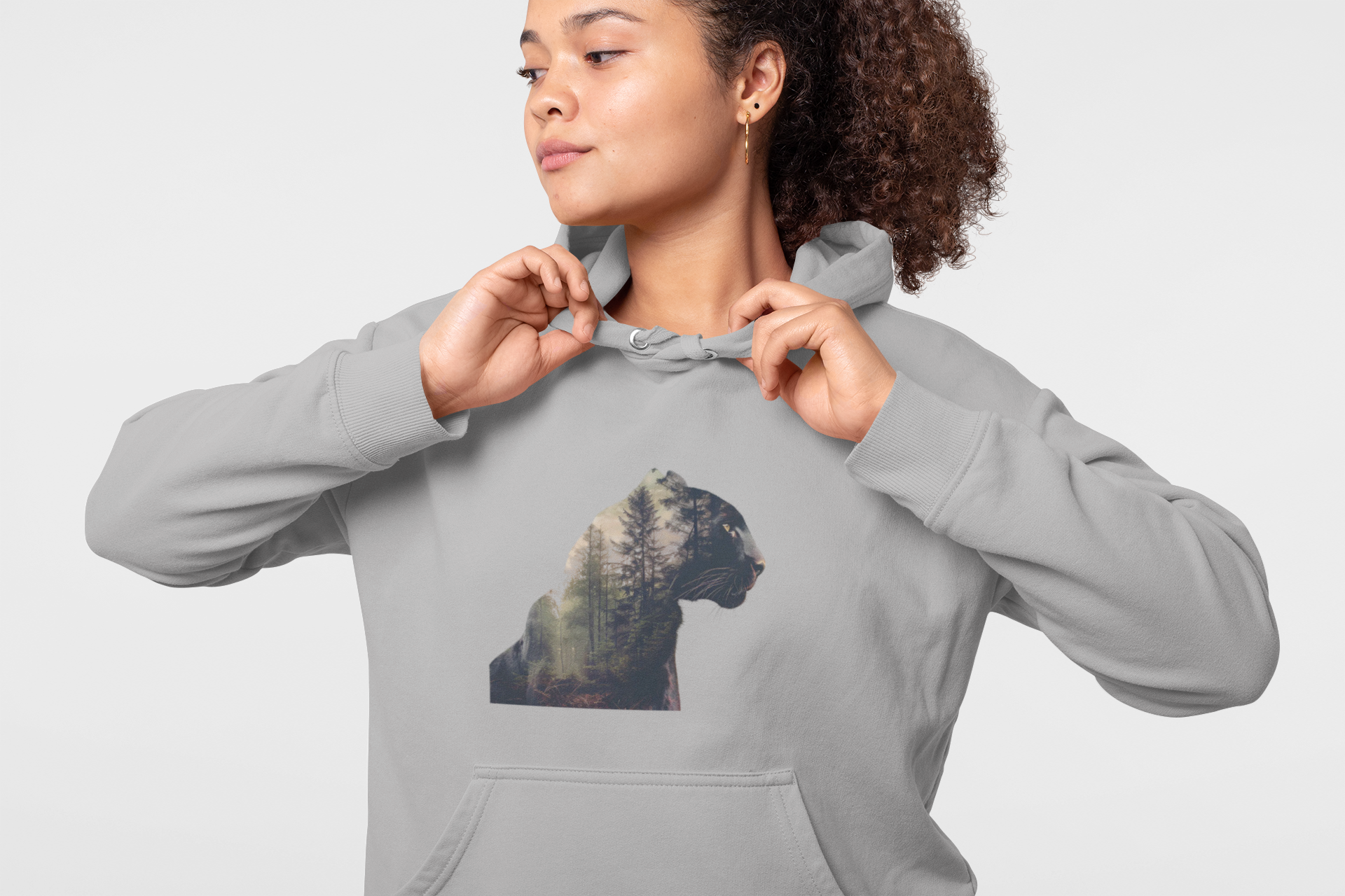 Wildlife Panther Landscape Hoodie