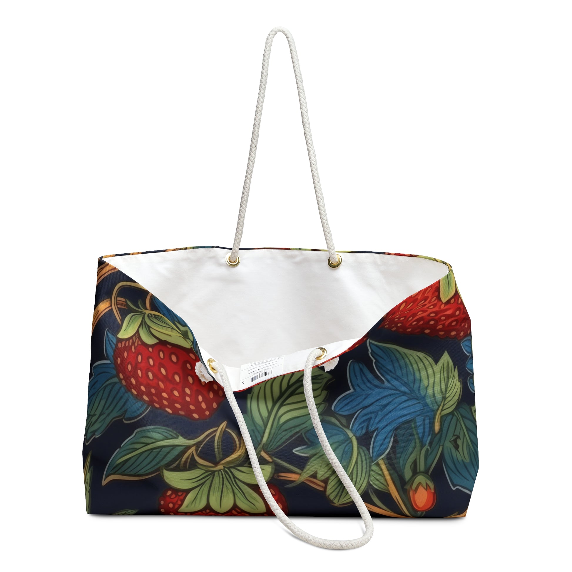 Strawberry Floral Weekender Bag