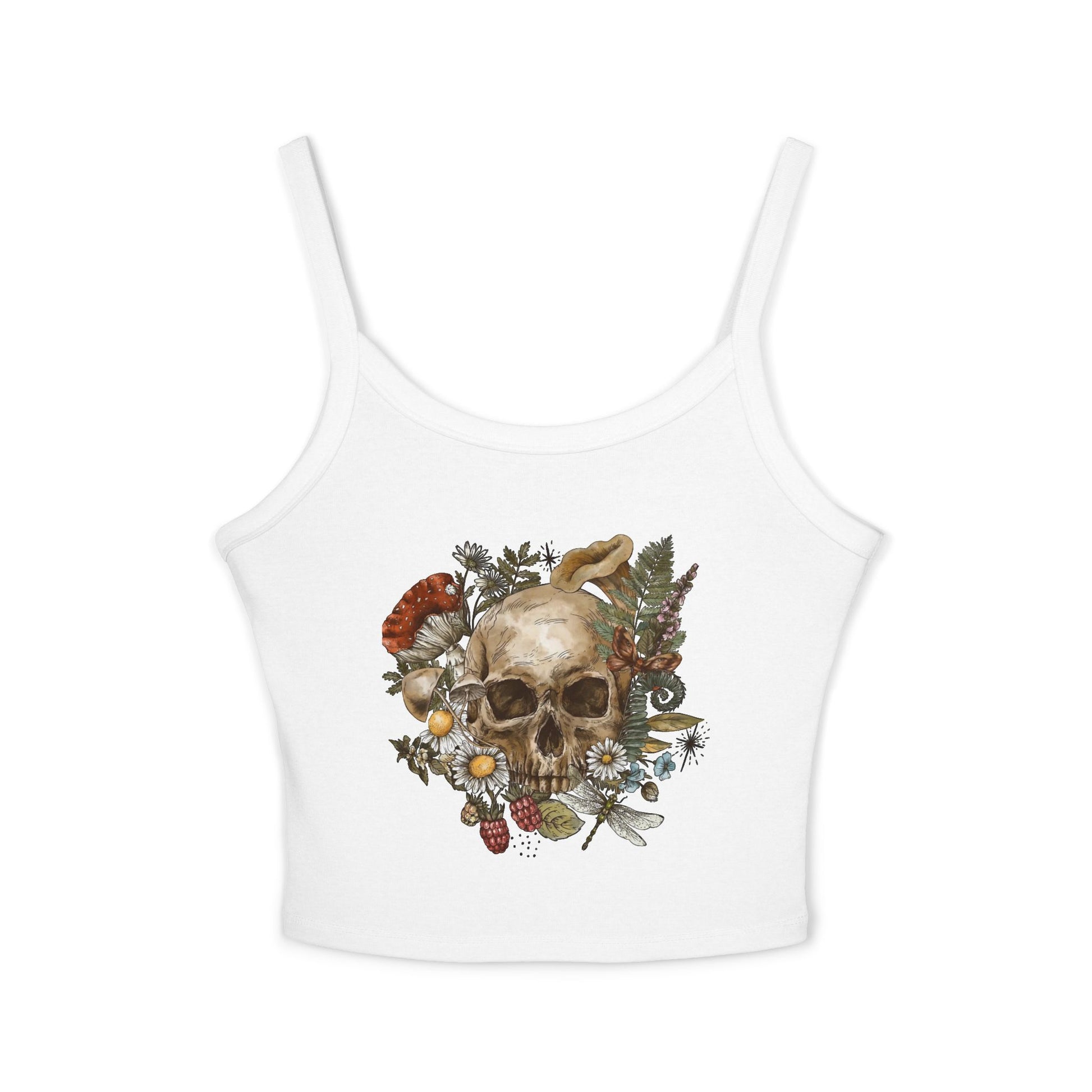 Crop Top Skull, Wildflowers, Mushrooms