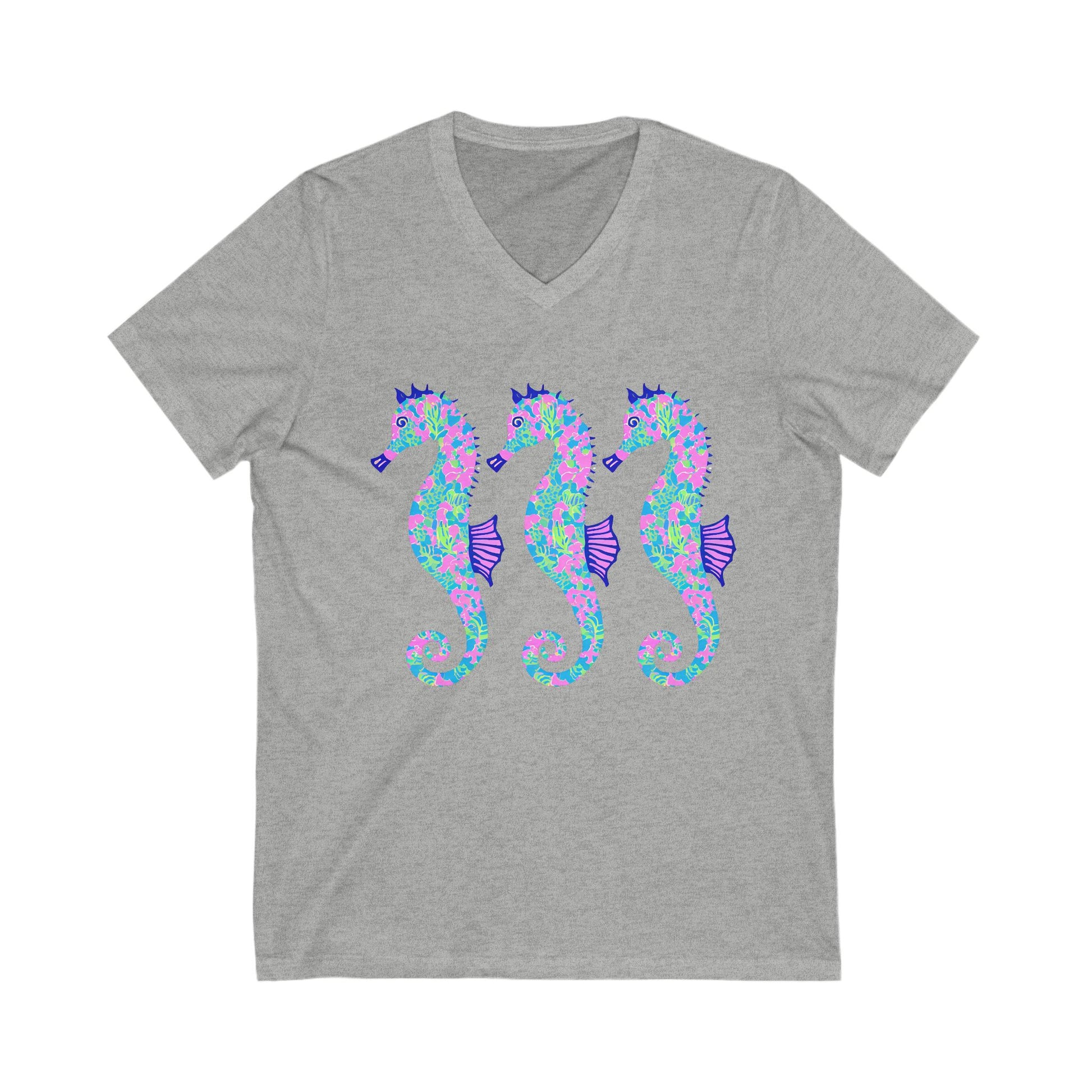 Playful Seahorses V-Neck