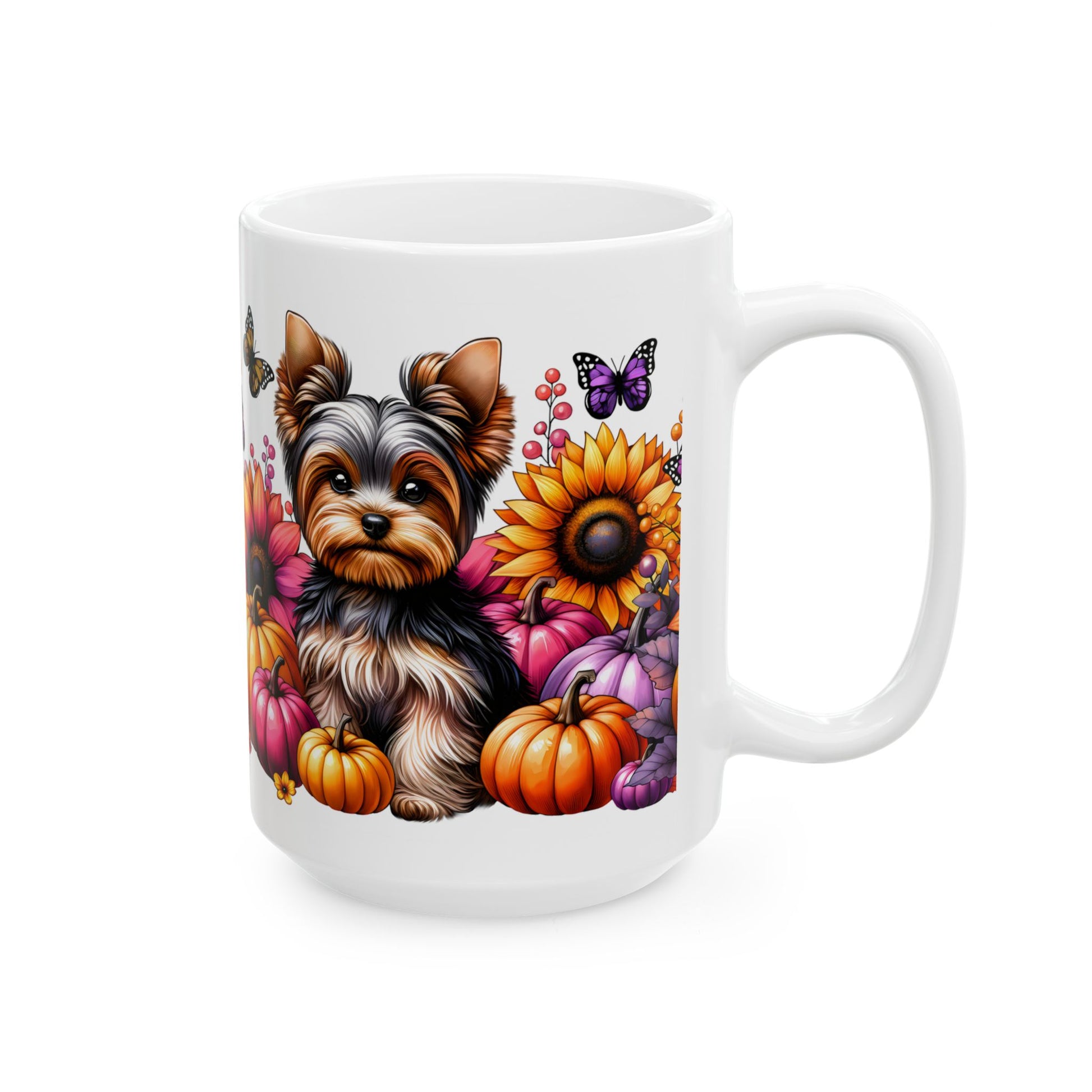 Autumn-Inspired Yorkie Lover's Mug