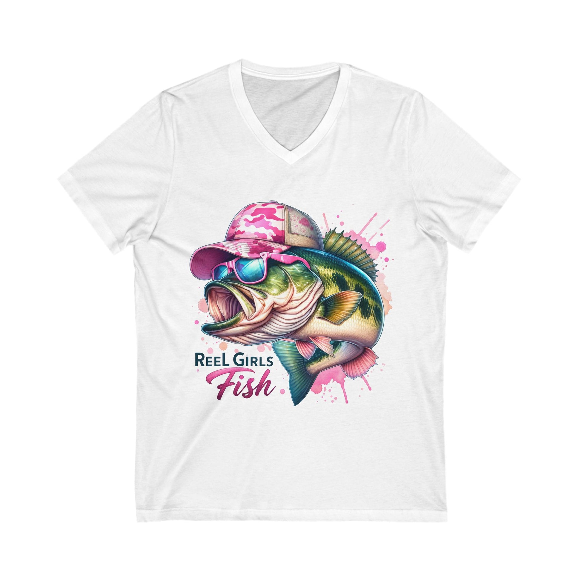 Reel Girls Fish V-Neck Tee