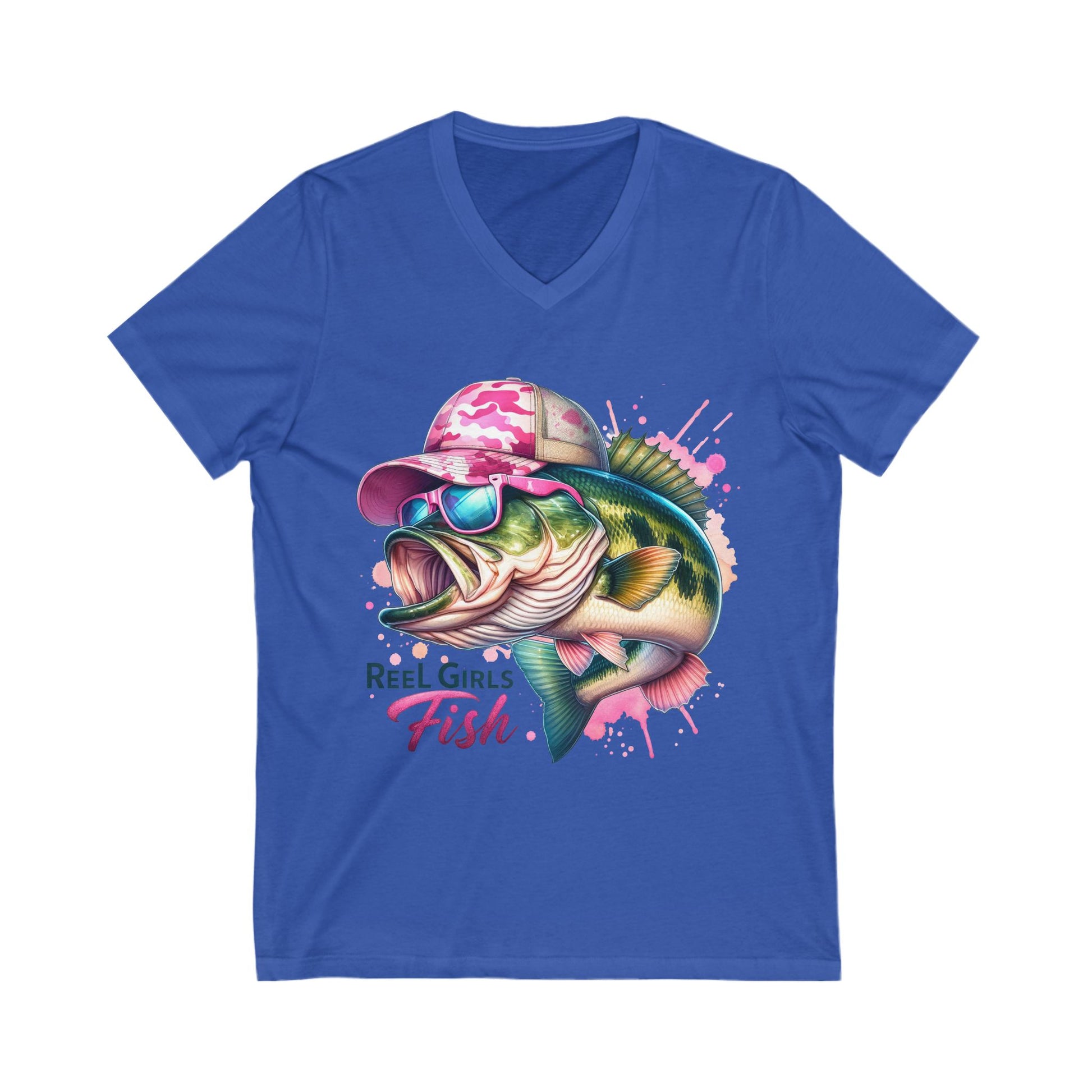 Reel Girls Fish V-Neck Tee