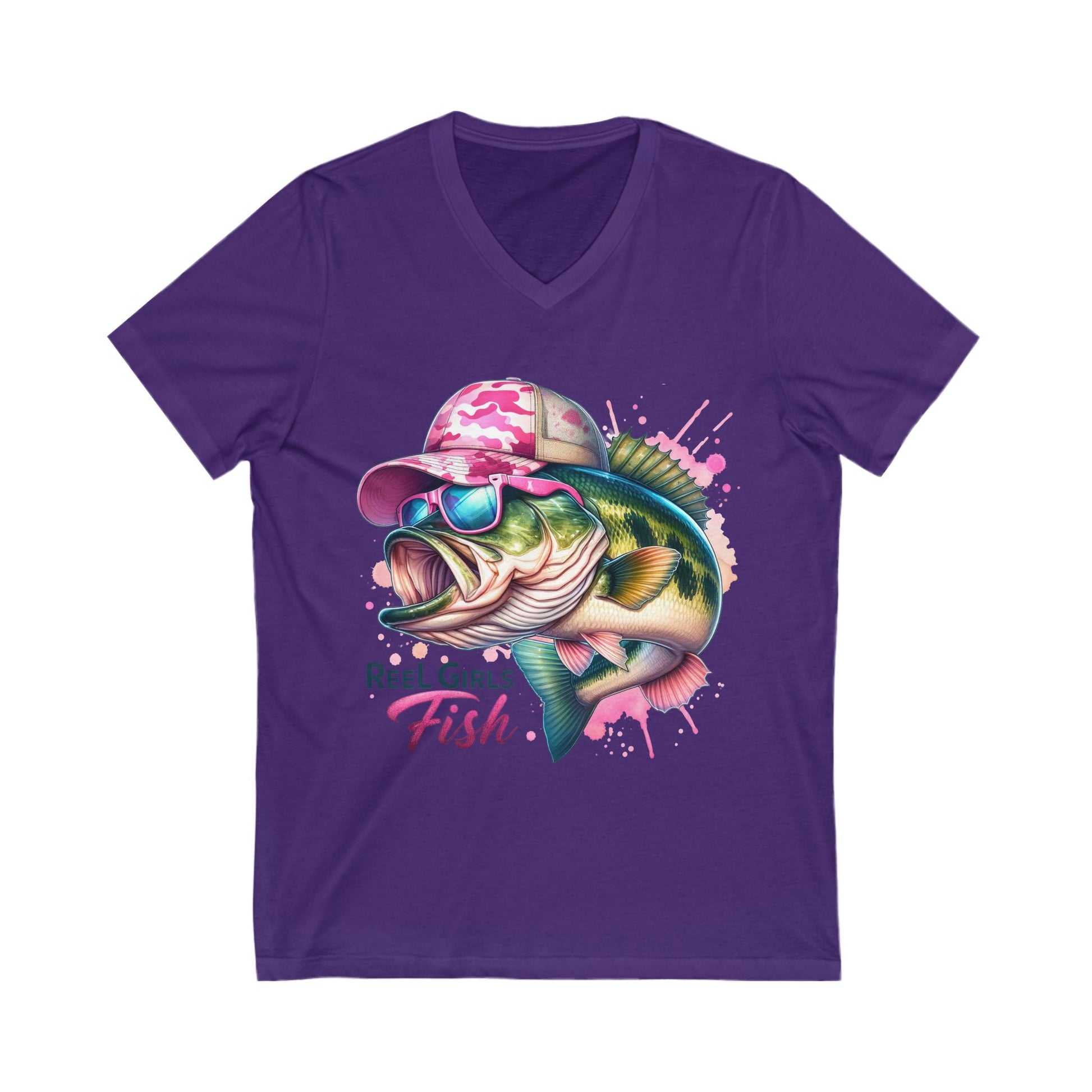 Reel Girls Fish V-Neck Tee