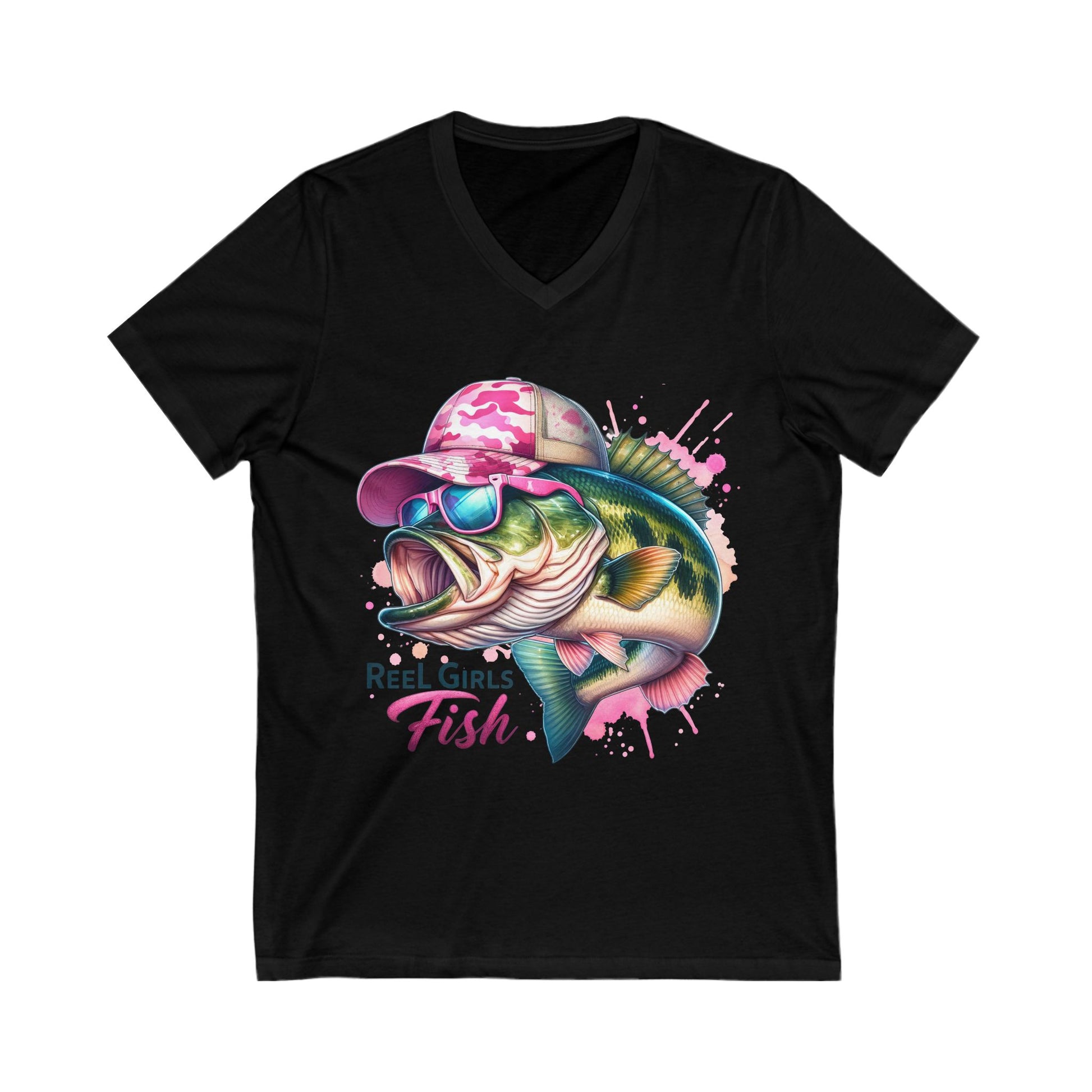 Reel Girls Fish V-Neck Tee