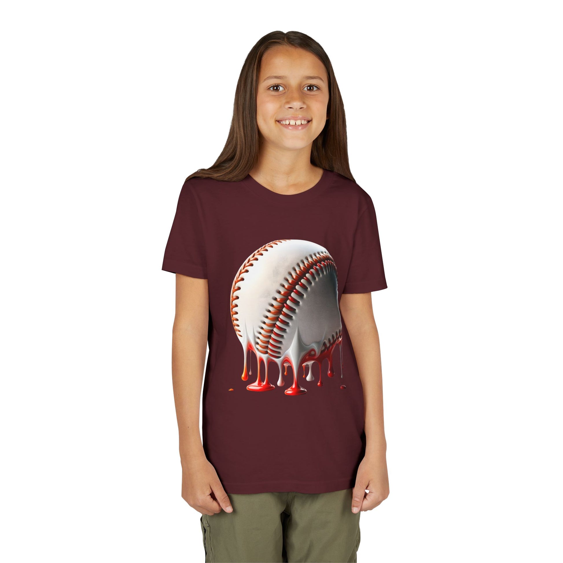 Youth Baseball Inspired Dripping Tee