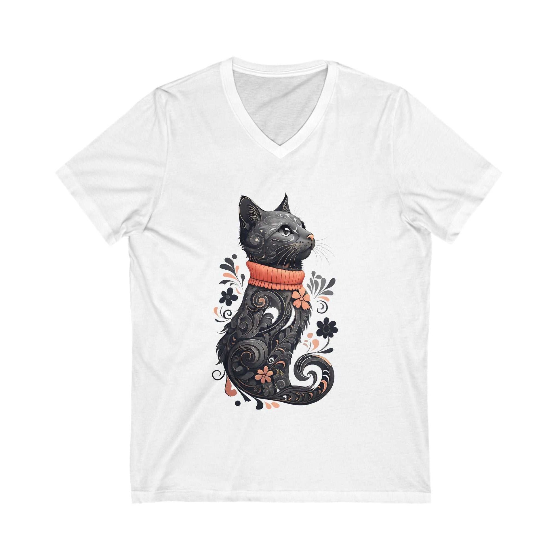 Black Cat V-Neck