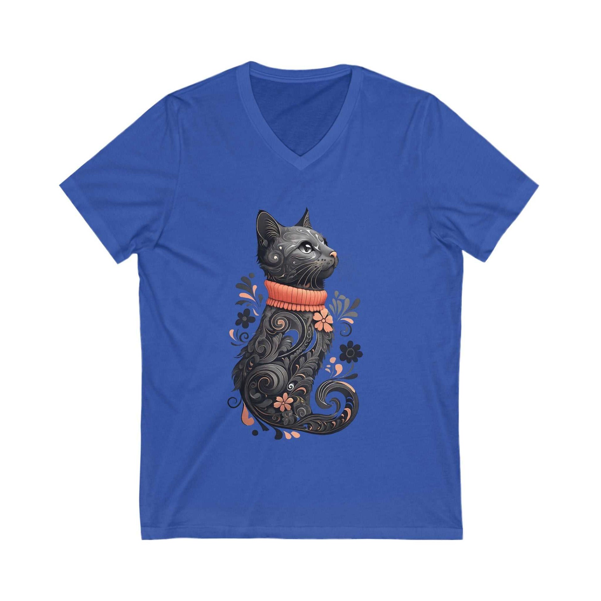 Black Cat V-Neck