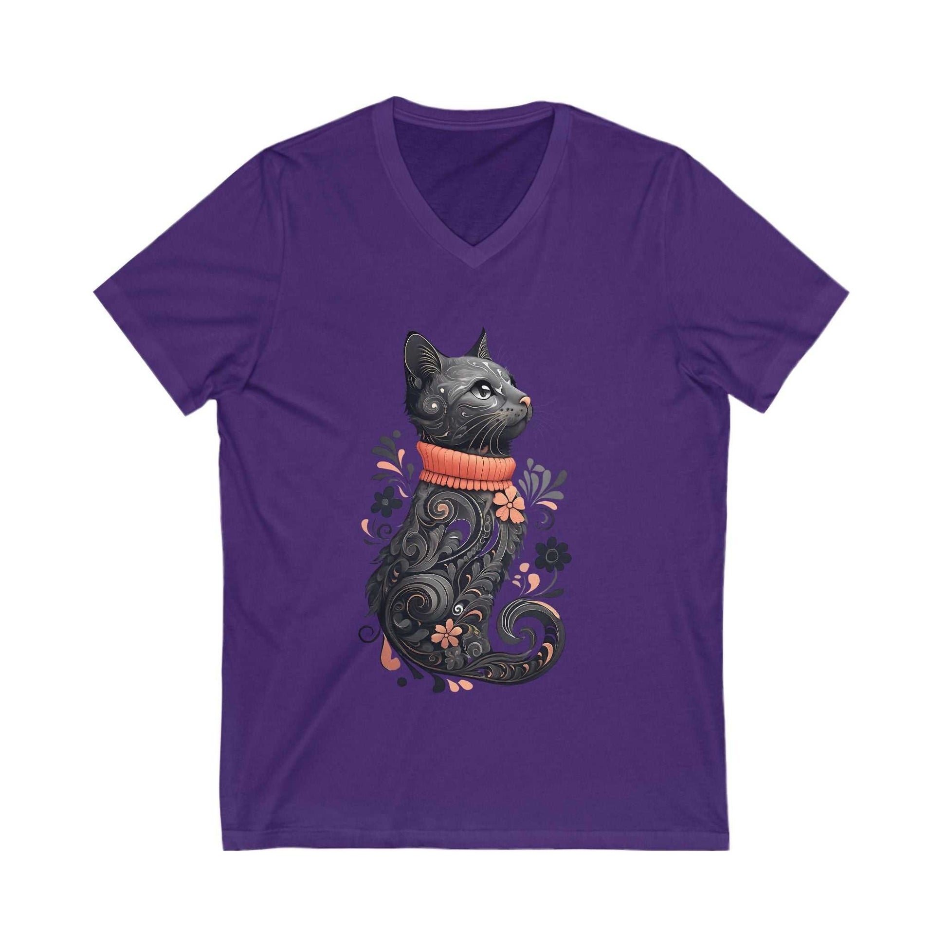 Black Cat V-Neck