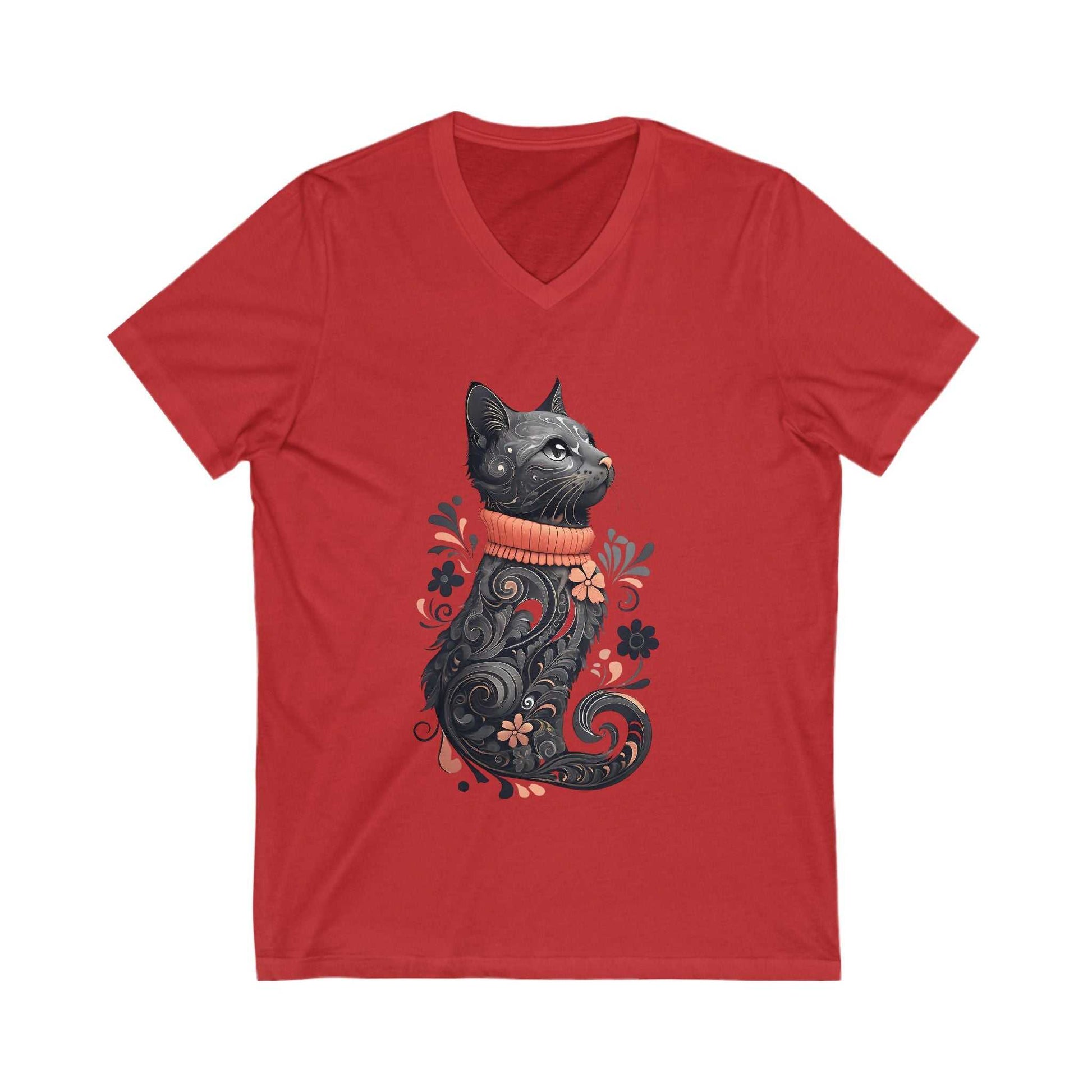 Black Cat V-Neck