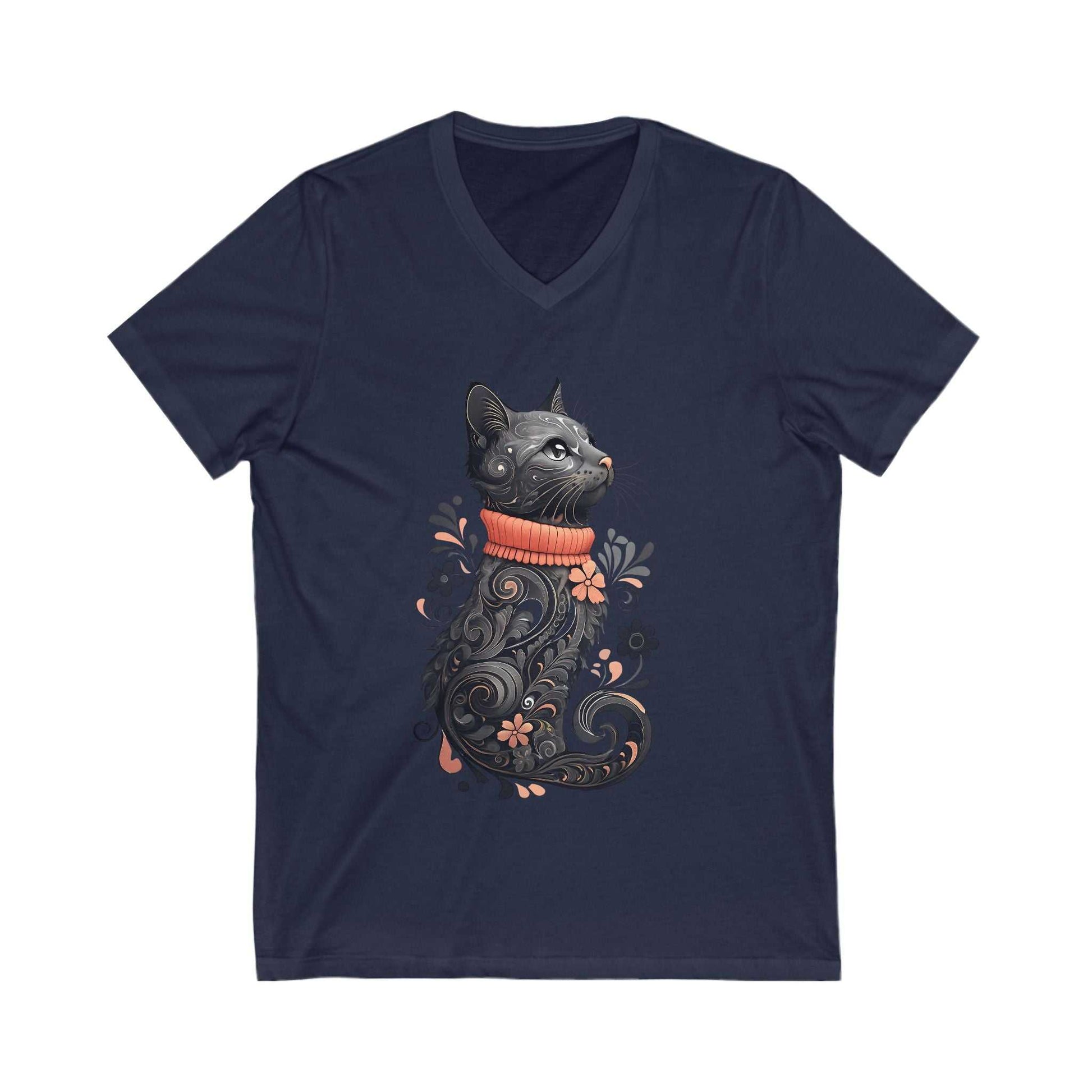 Black Cat V-Neck