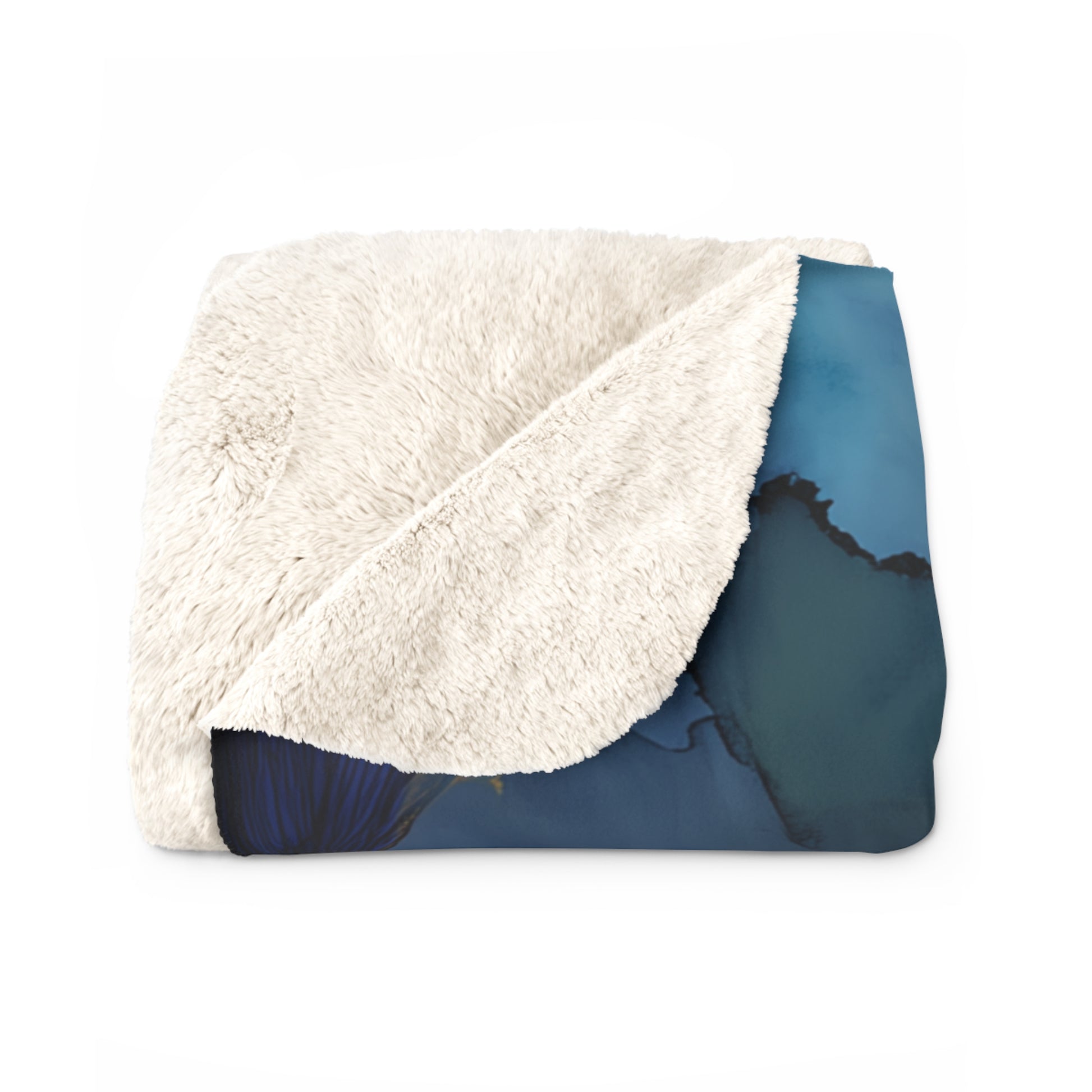 Luxurious Blue Iris Fleece Blanket