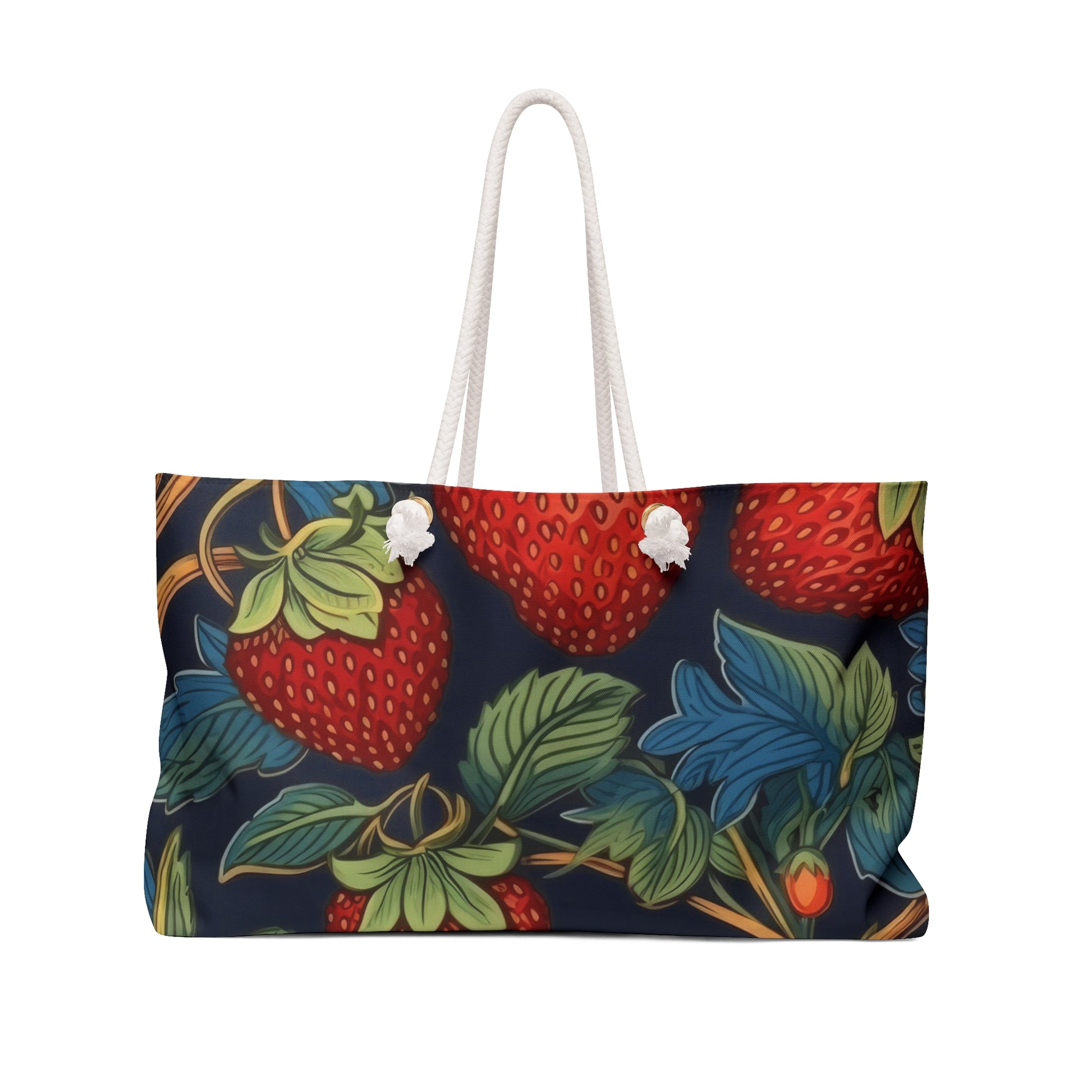 Strawberry Floral Weekender Bag
