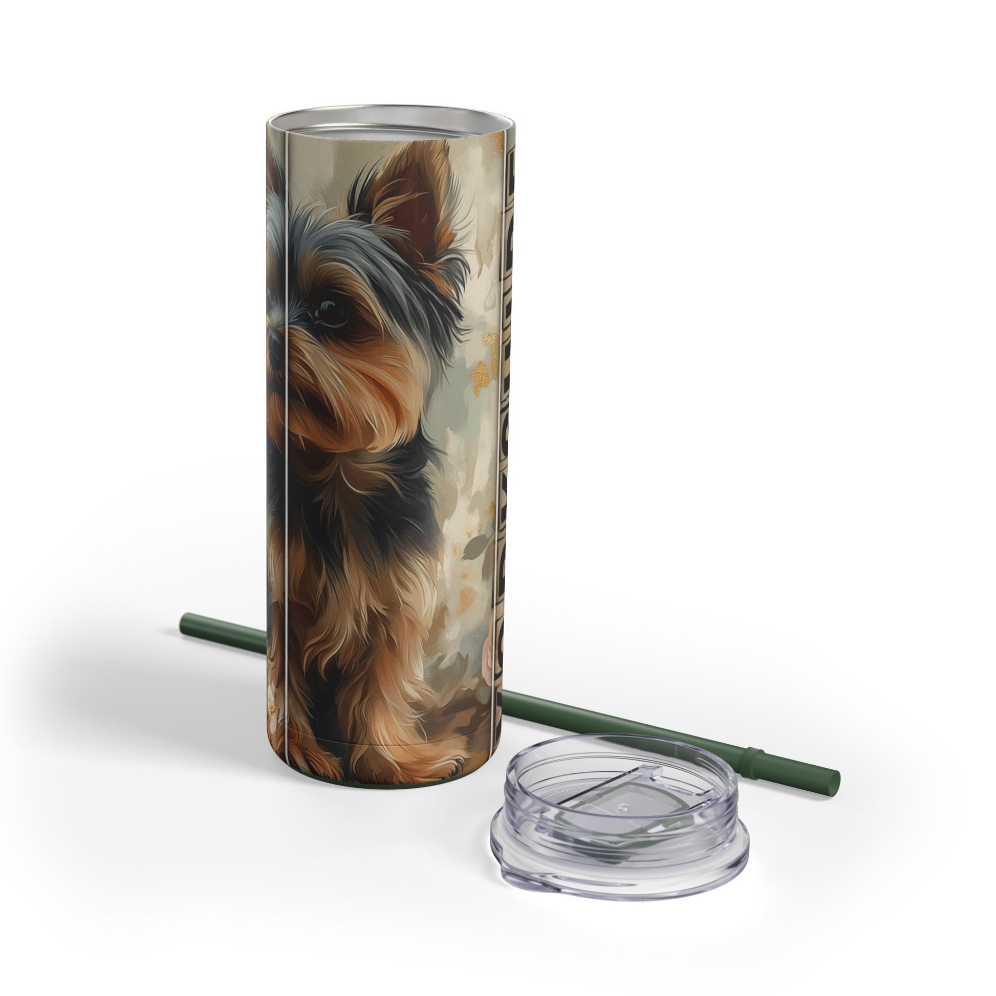 Yorkie Love Skinny Tumbler, 20oz