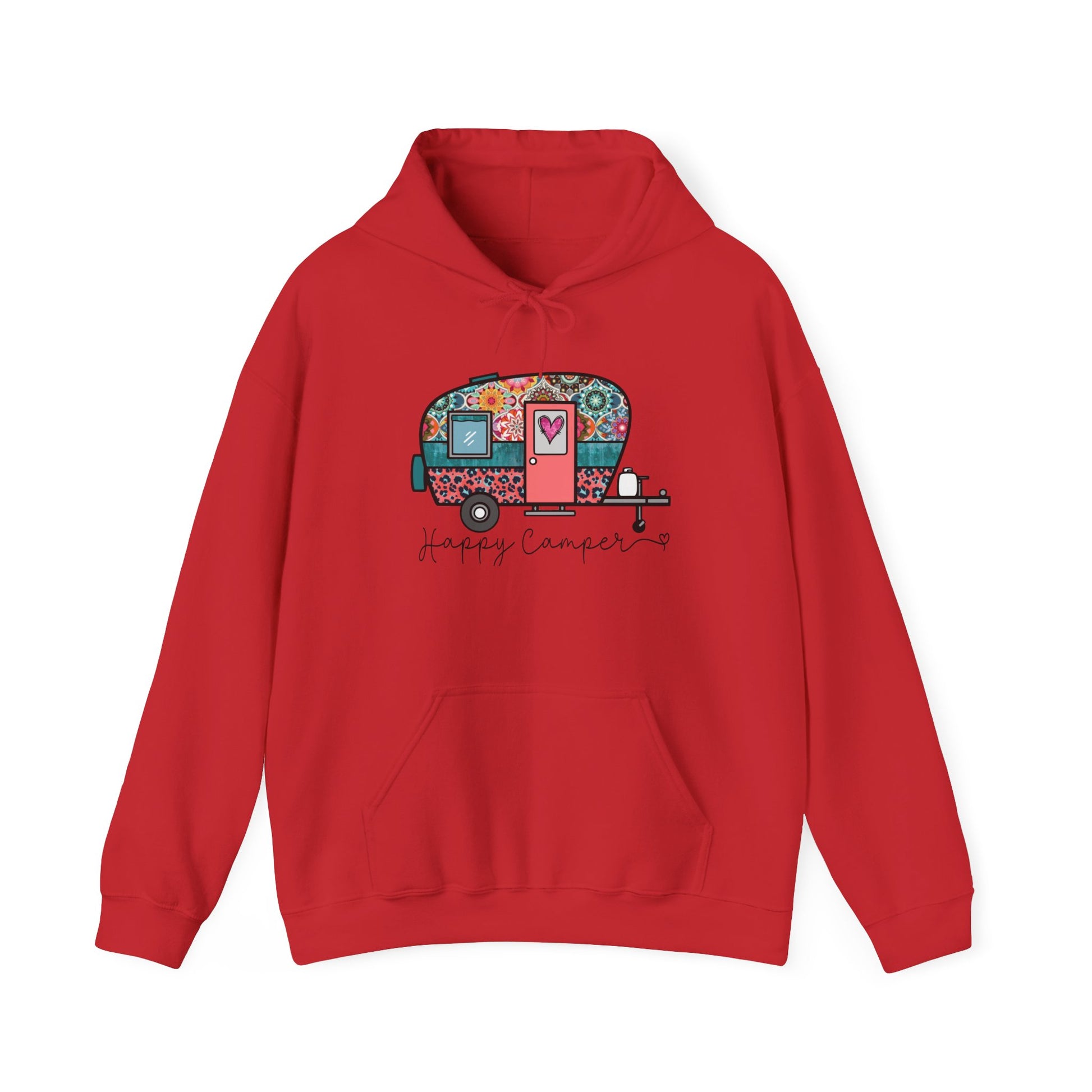 Happy Camper Hoodie – Colorful Vibes for Outdoor Lovers