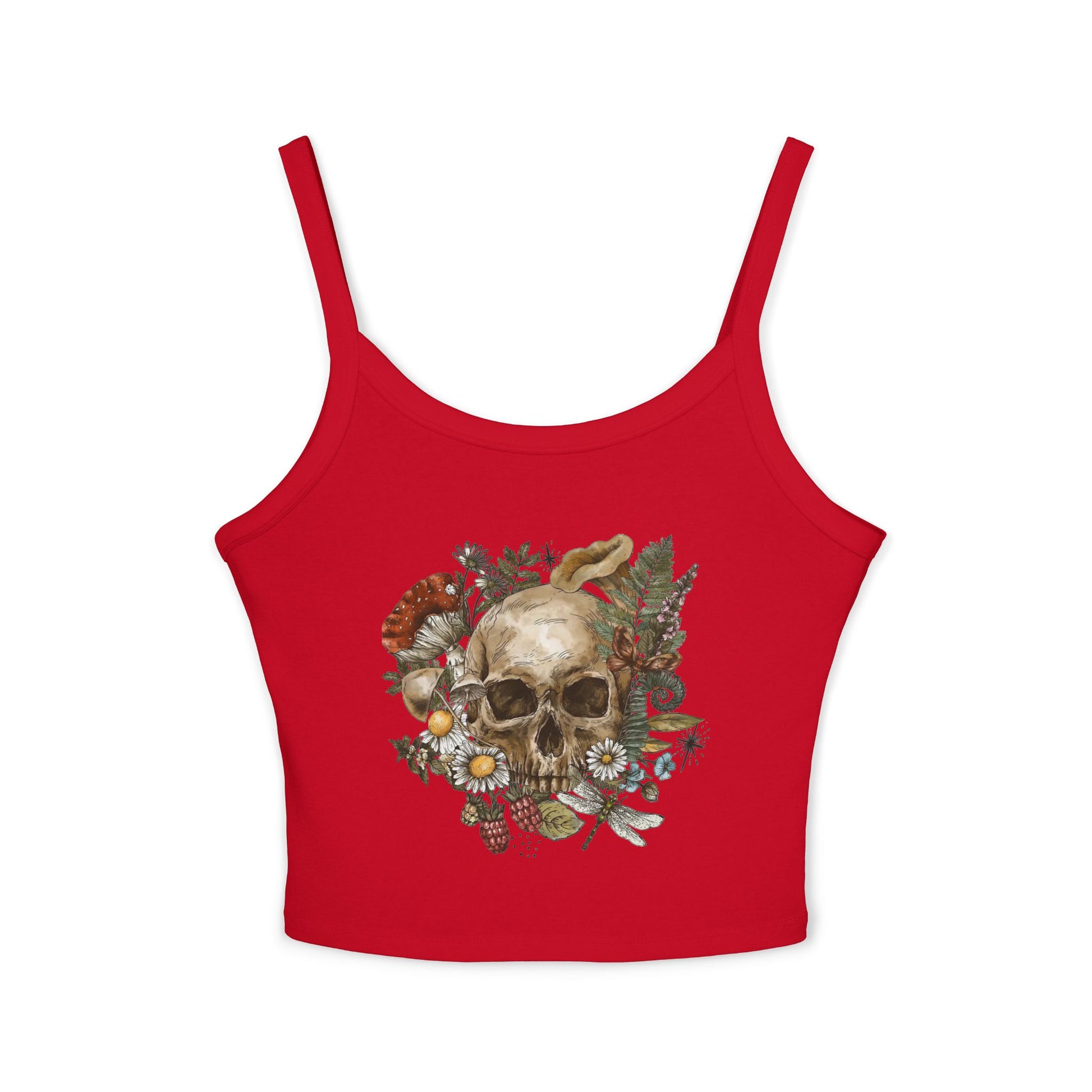 Crop Top Skull, Wildflowers, Mushrooms