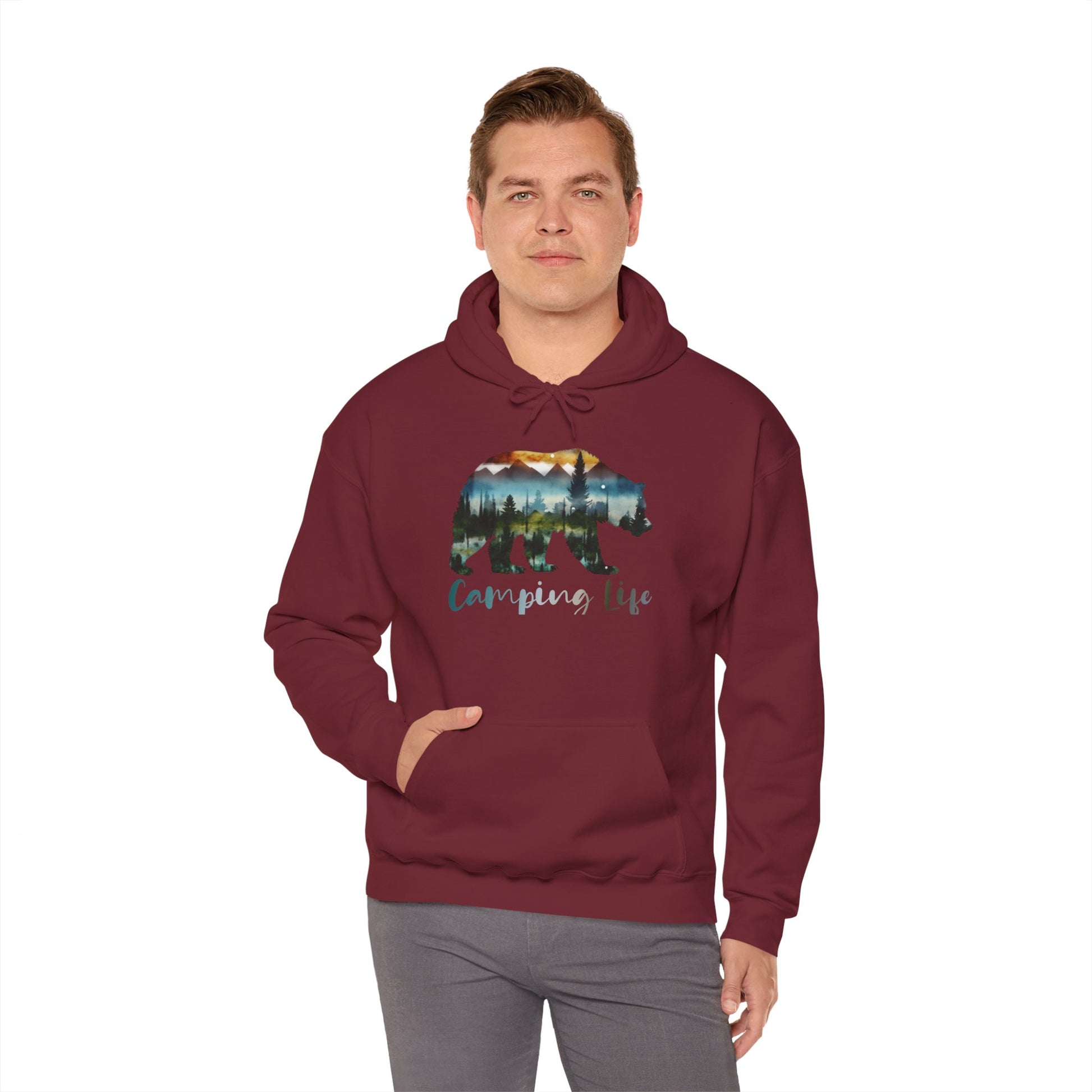 Camping Life Bear Hoodie