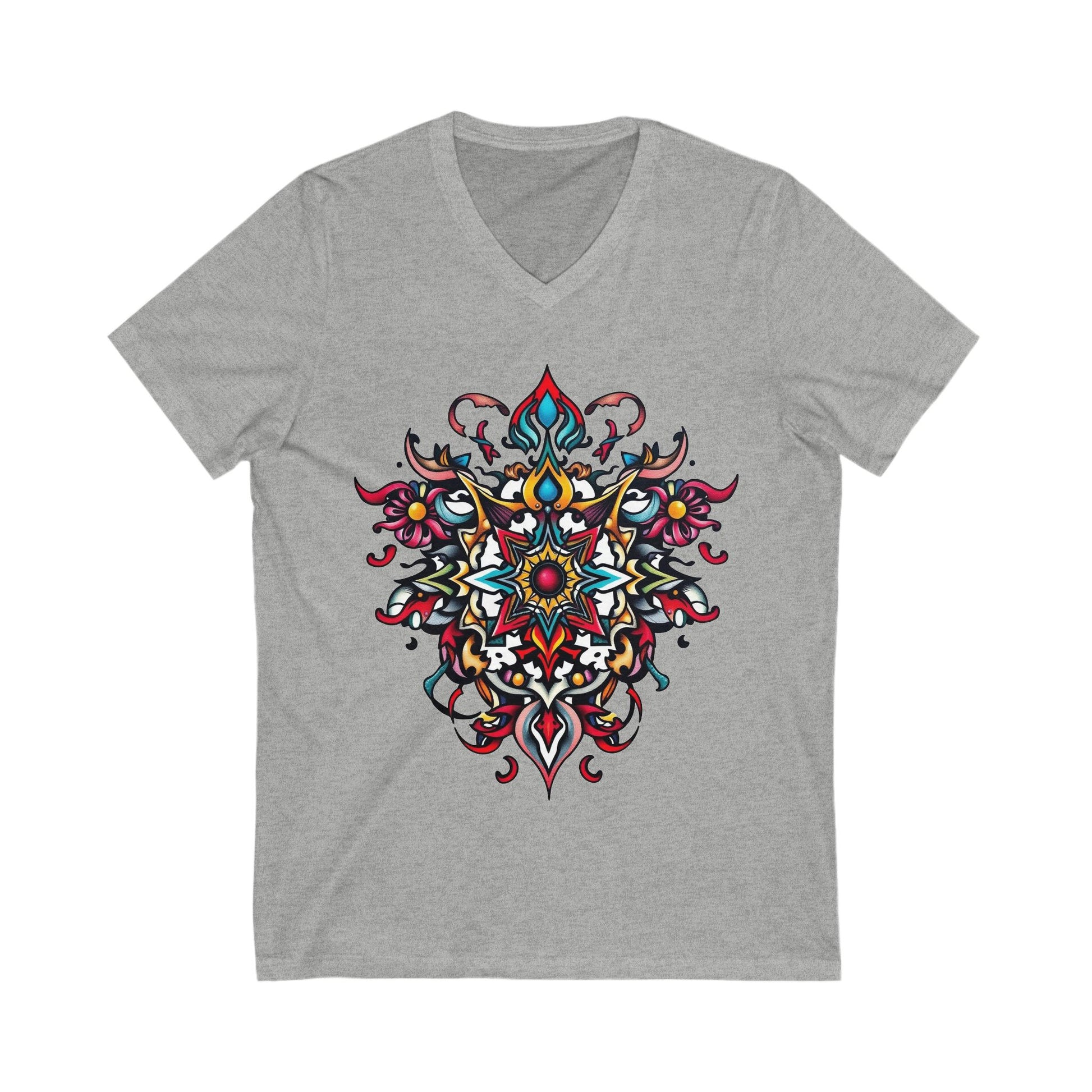 Vibrant Mandala V-Neck