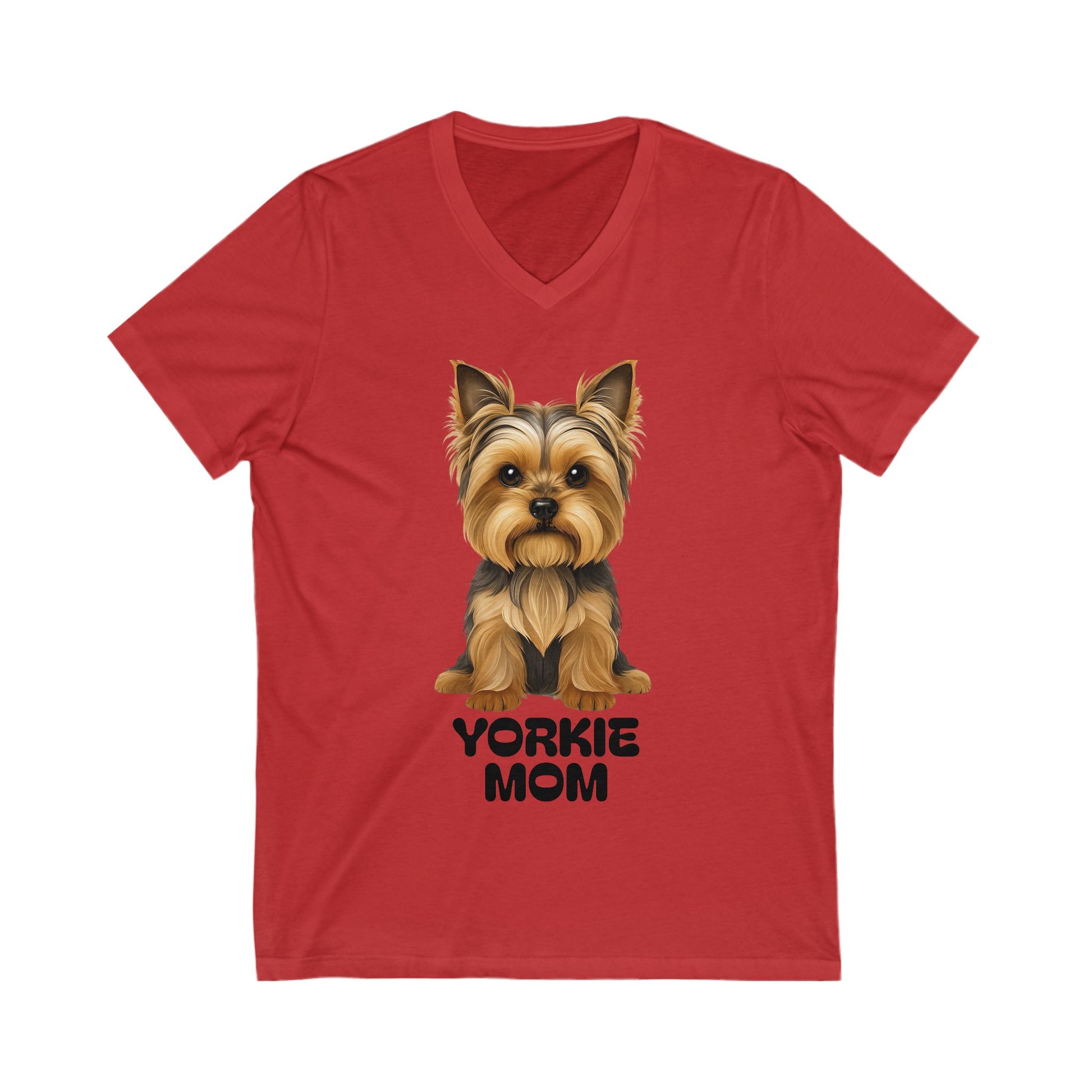 Yorkshire Terrior Mom V-Neck Tee