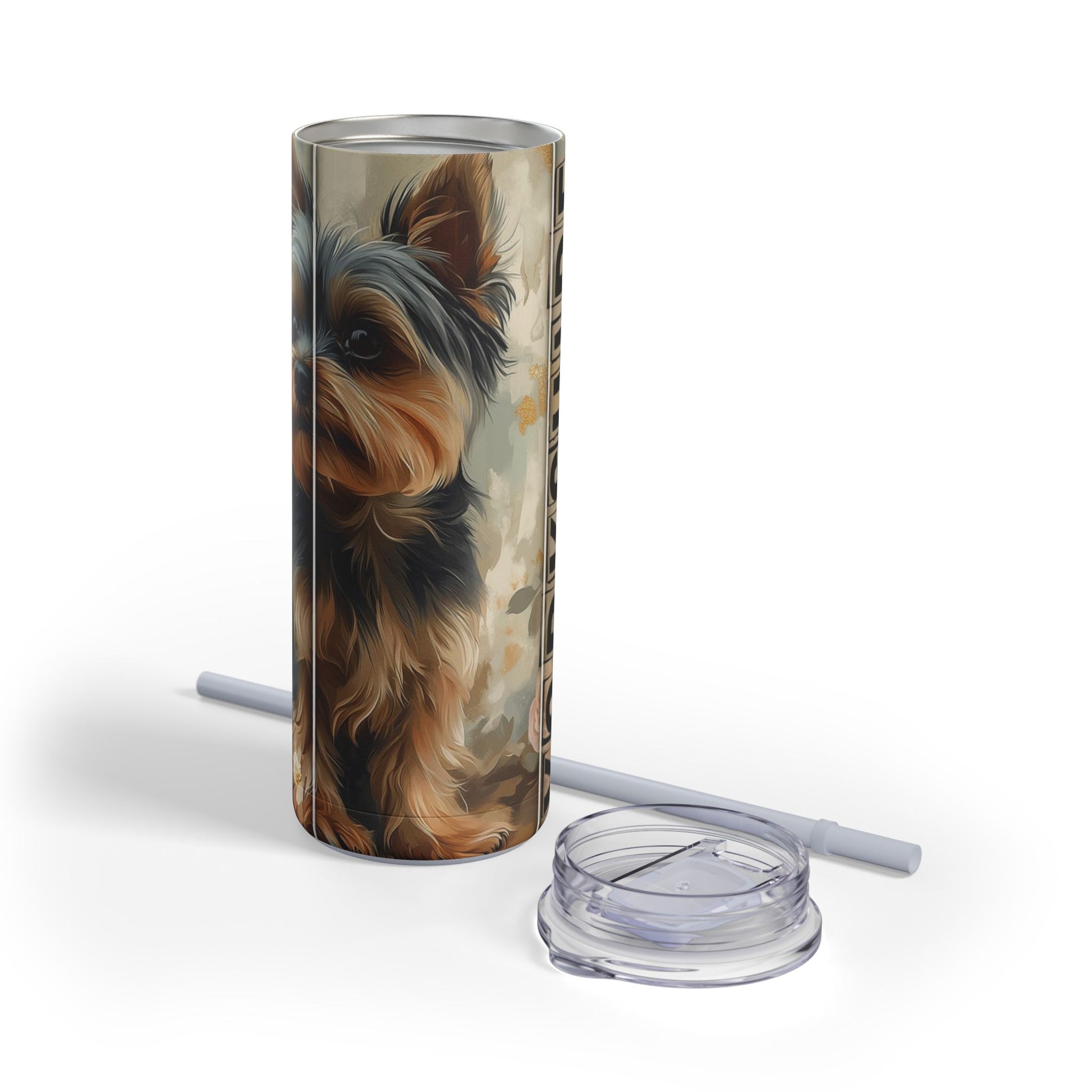 Yorkie Love Skinny Tumbler, 20oz