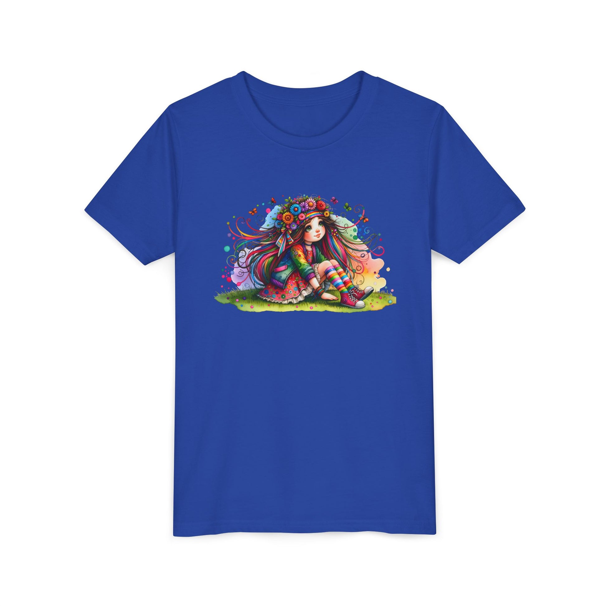 Whimsical Floral Girl Youth Tee
