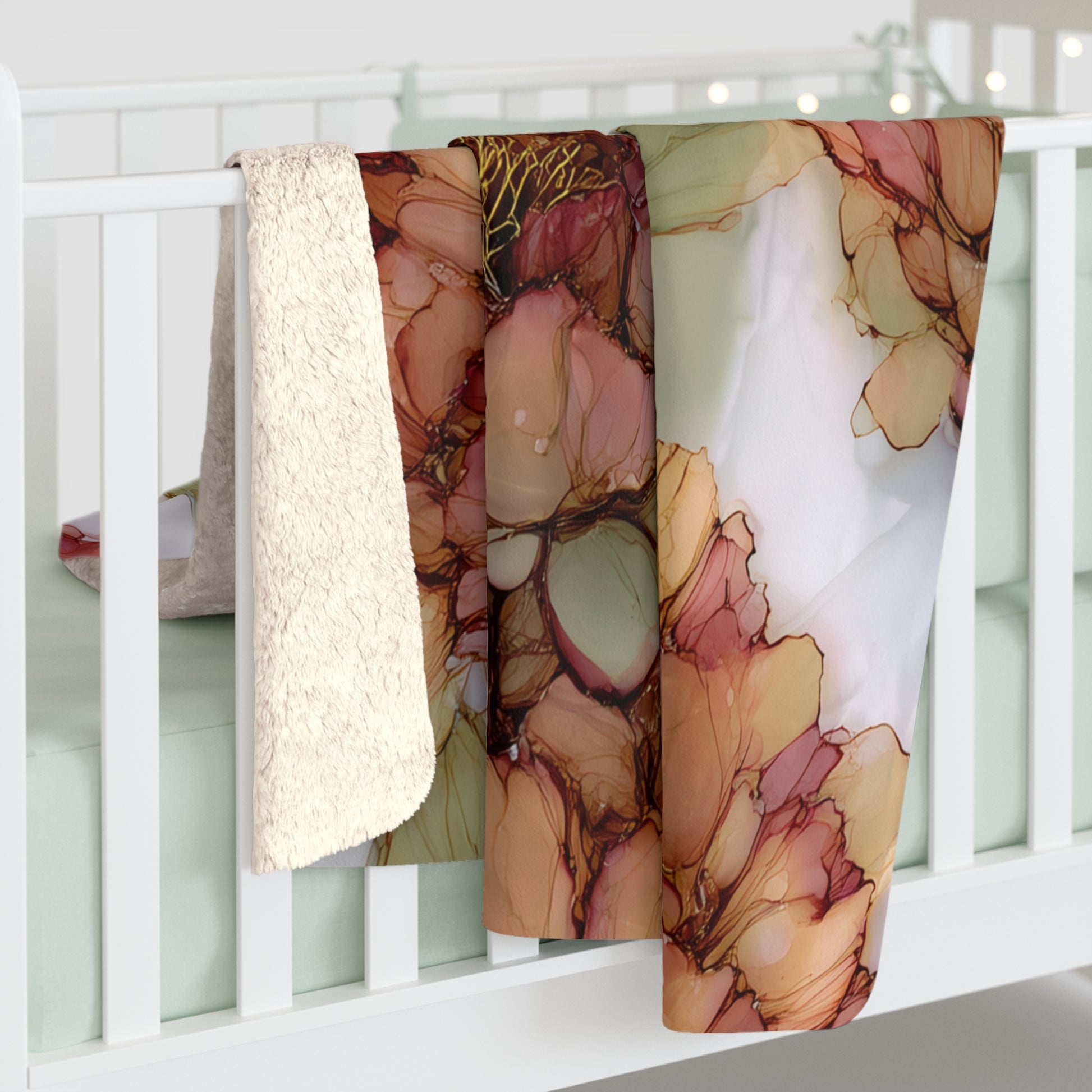 Peony Sherpa Blanket
