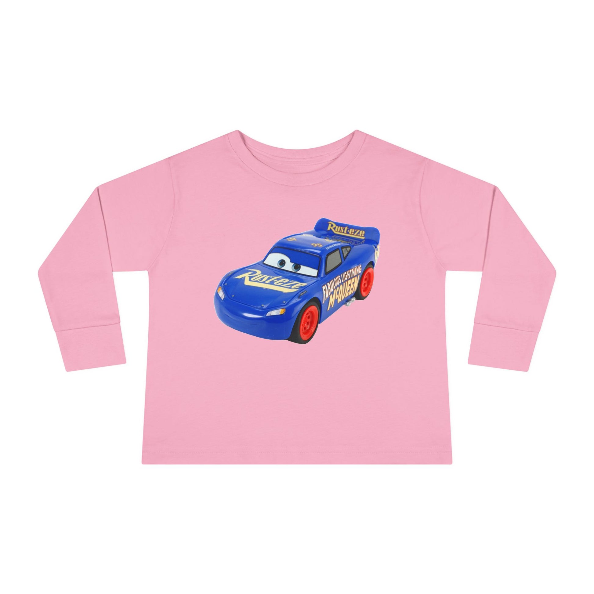 Toddler Long Sleeve Tee with Race Car Design