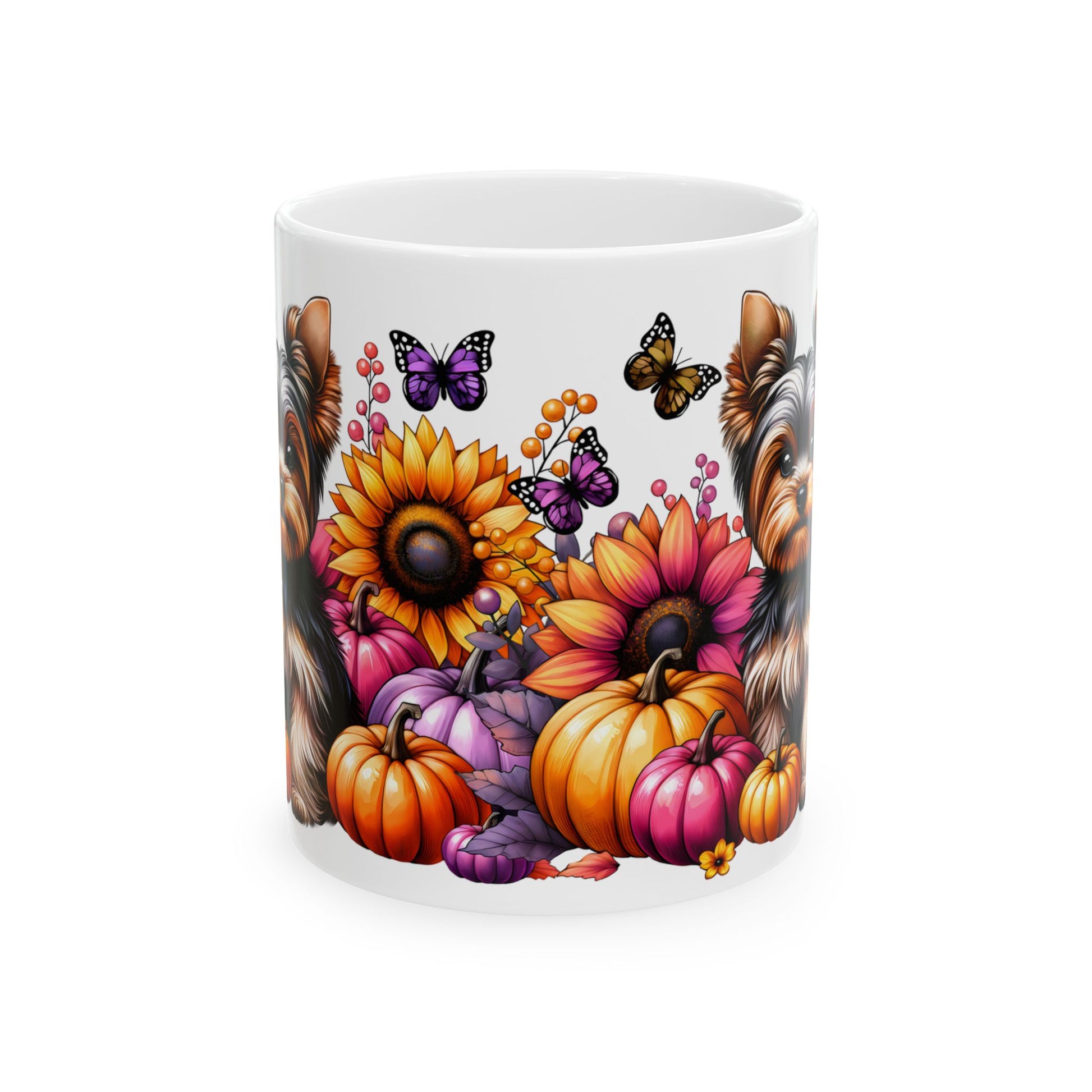 Autumn-Inspired Yorkie Lover's Mug