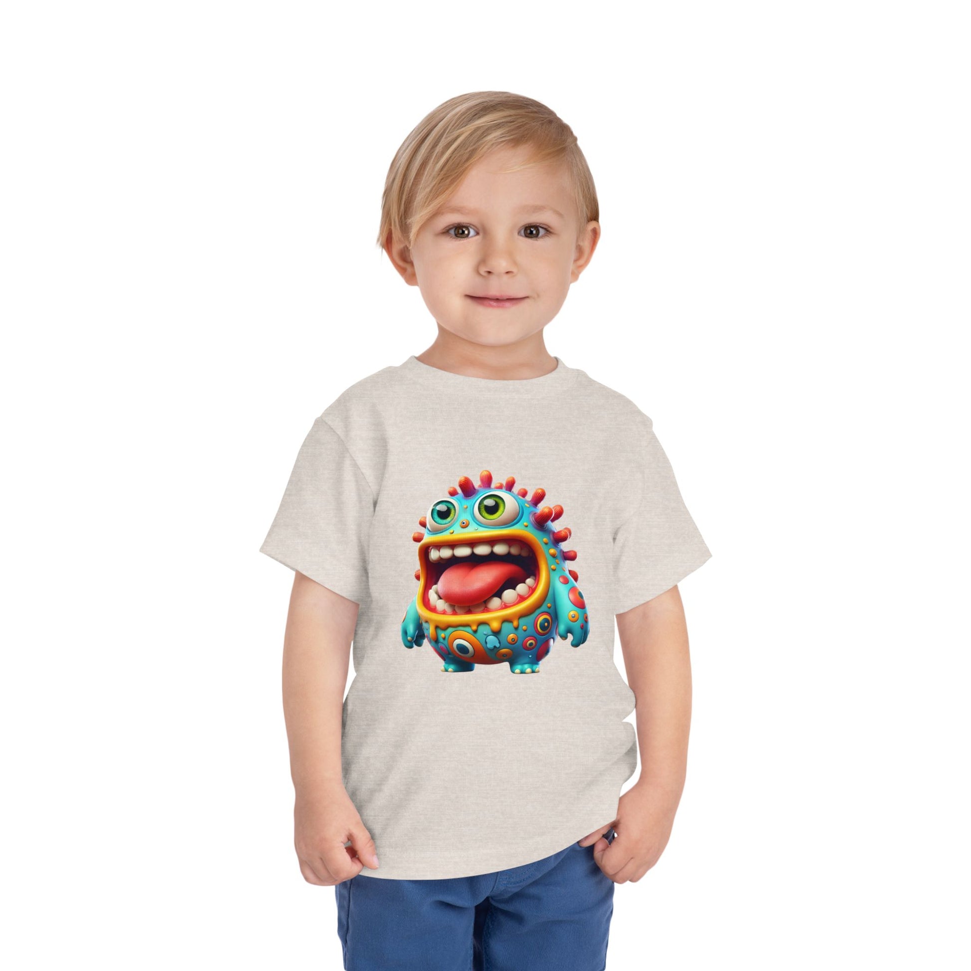Colorful Toddler Tee with Fun Monster Design