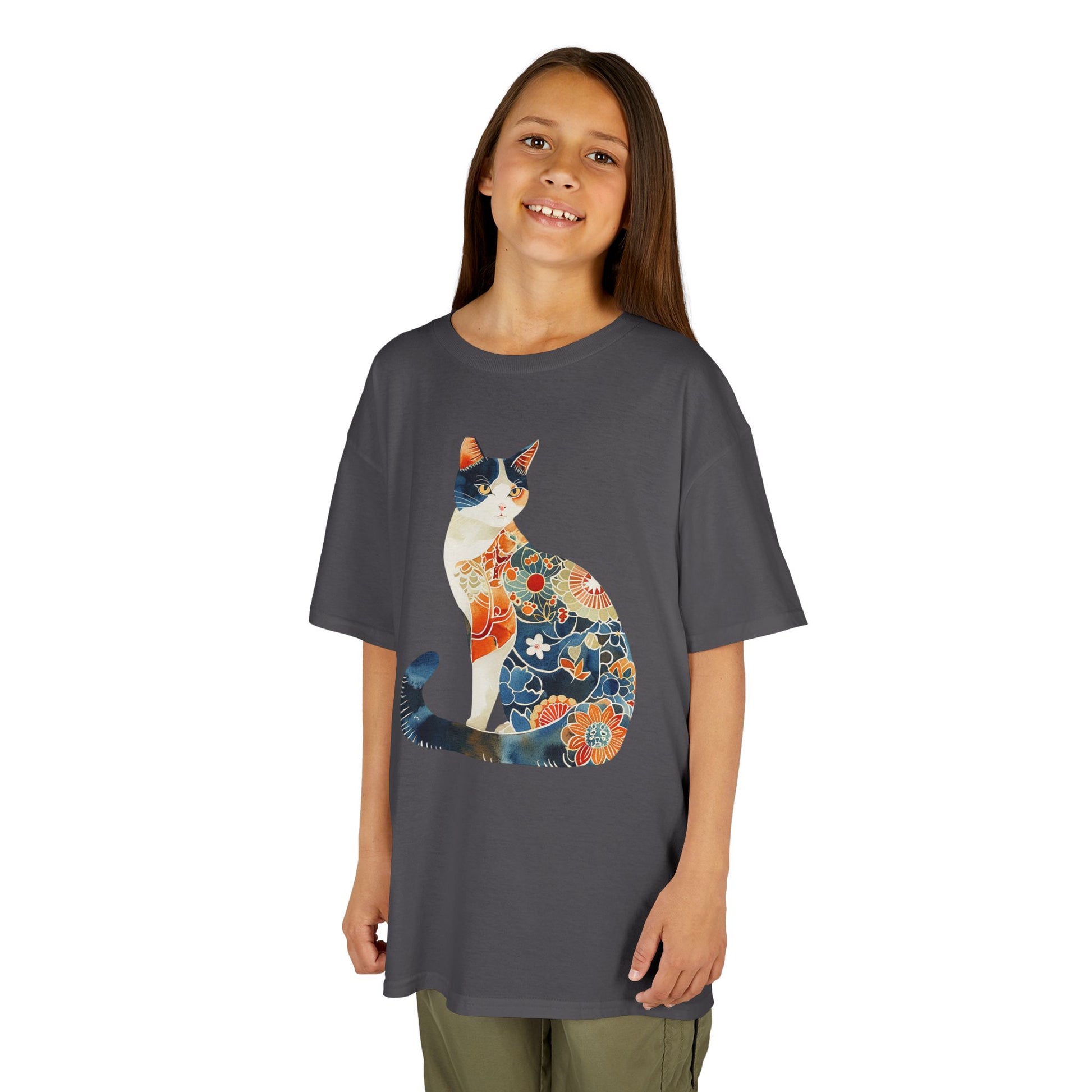 Colorful Cat Kids Cotton Tee
