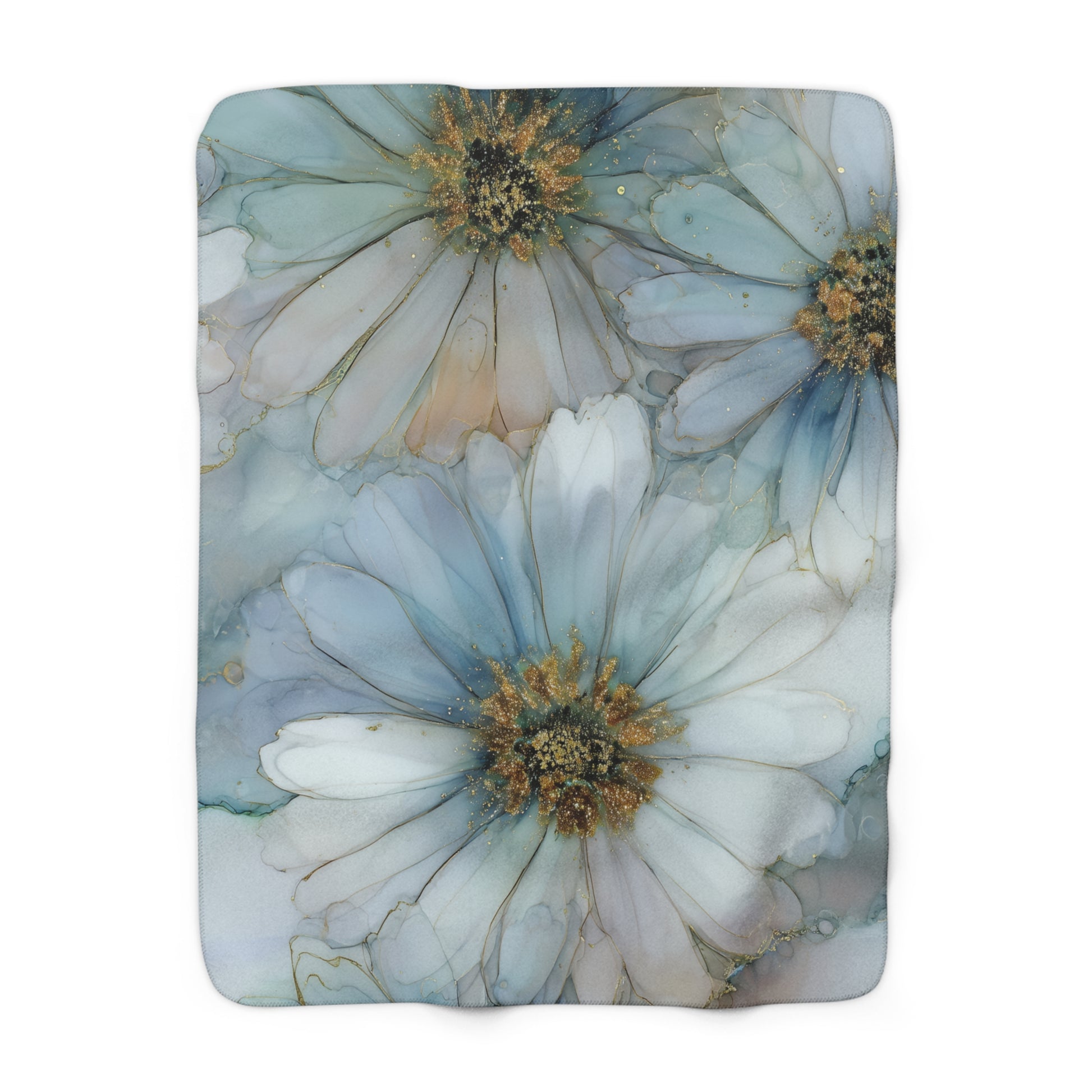 Sherpa Fleece Blanket - Icy Daisy Design