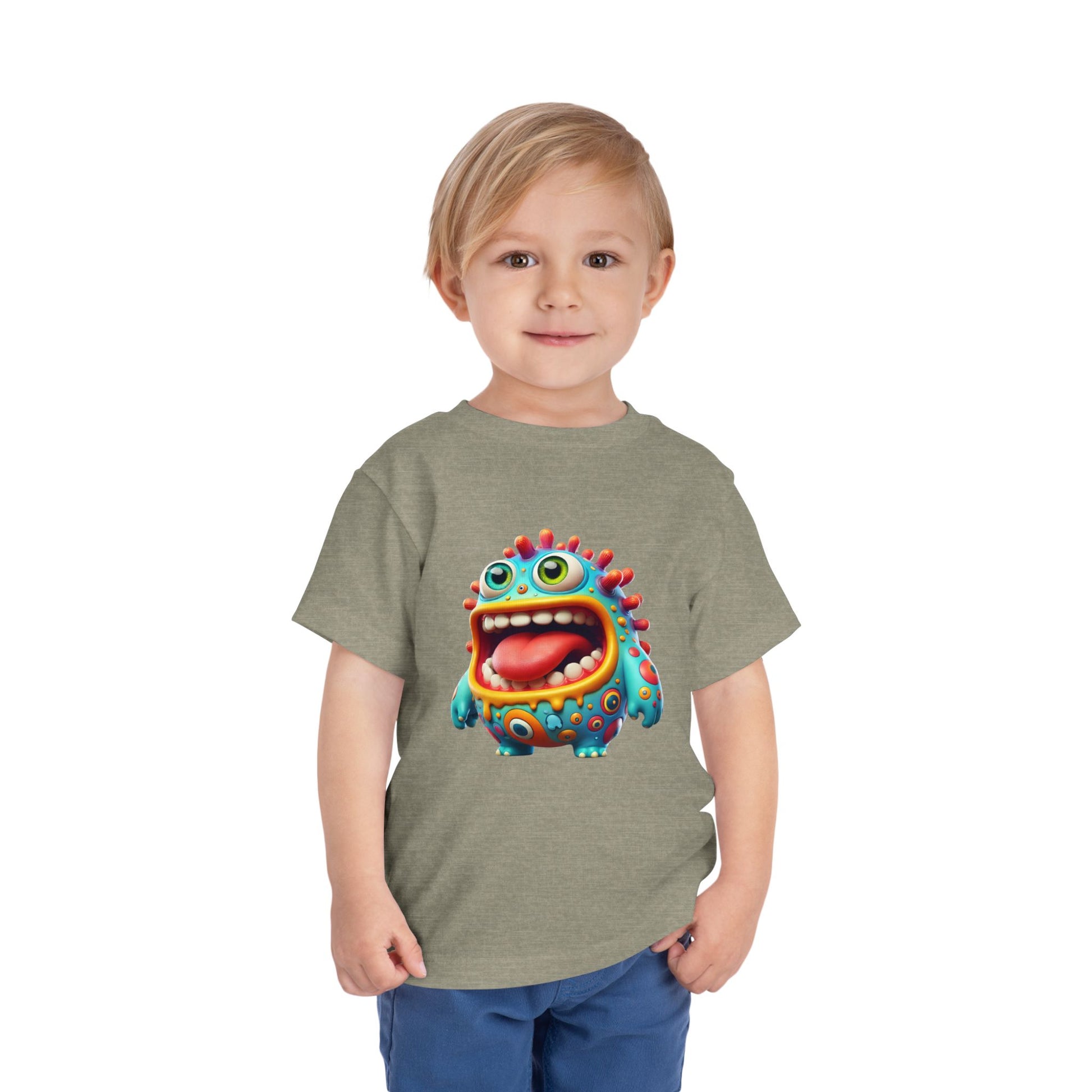 Colorful Toddler Tee with Fun Monster Design