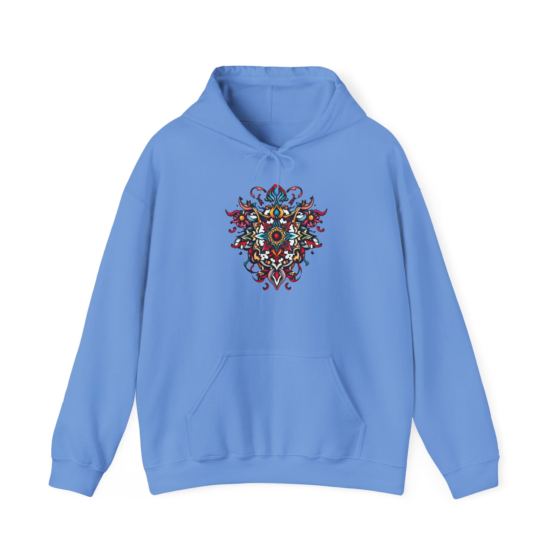Vibrant Mandala Art Hoodie – Bold, Colorful, Intricate Design