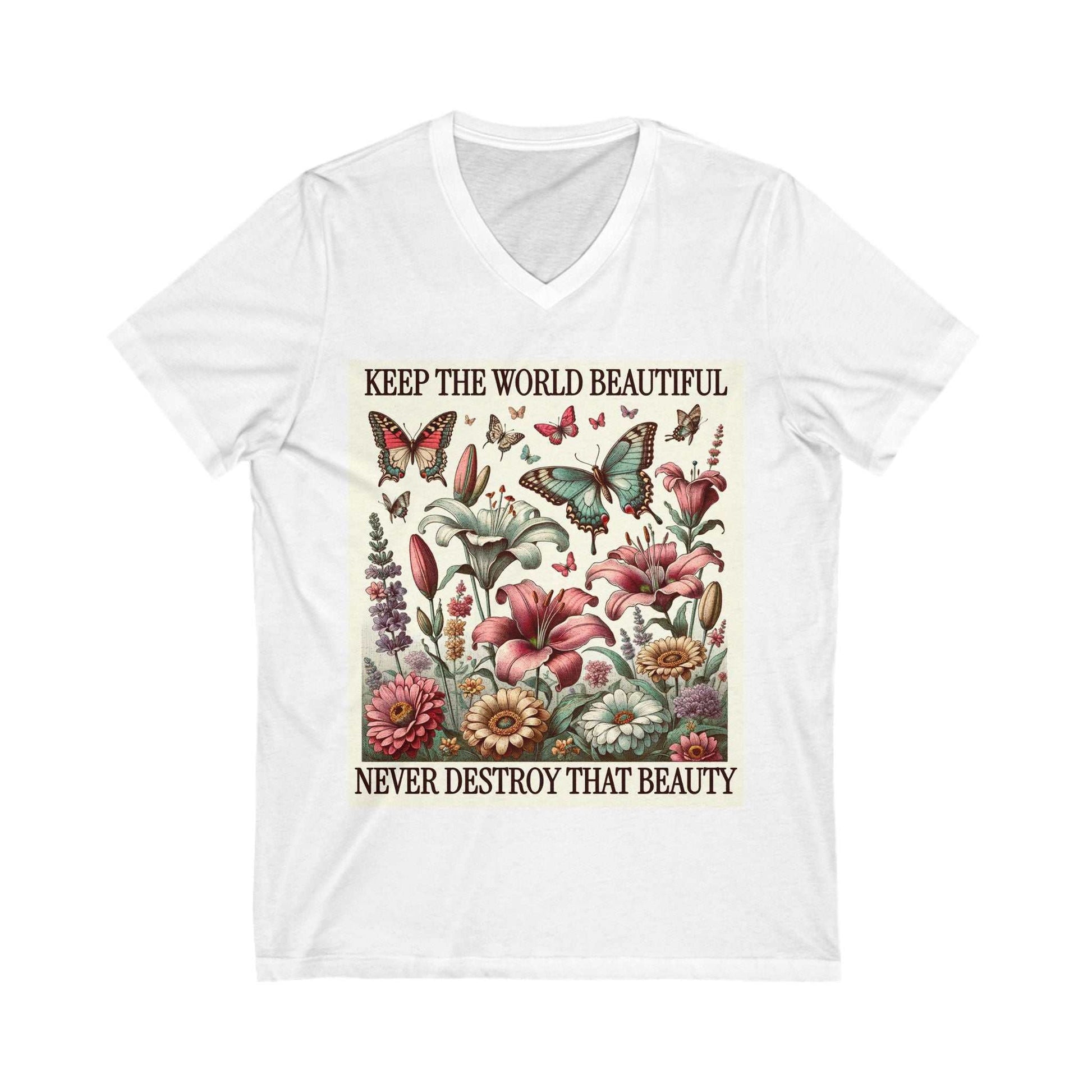 Floral V-Neck