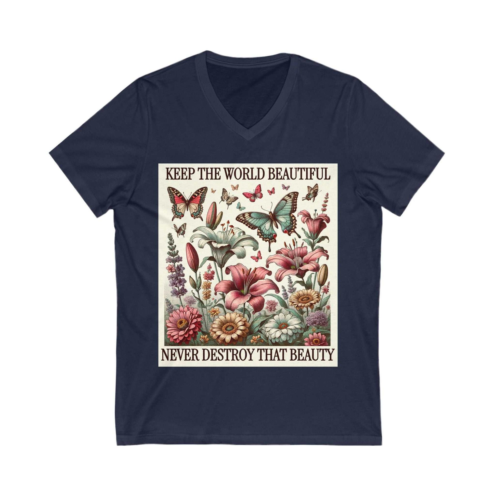 Floral V-Neck