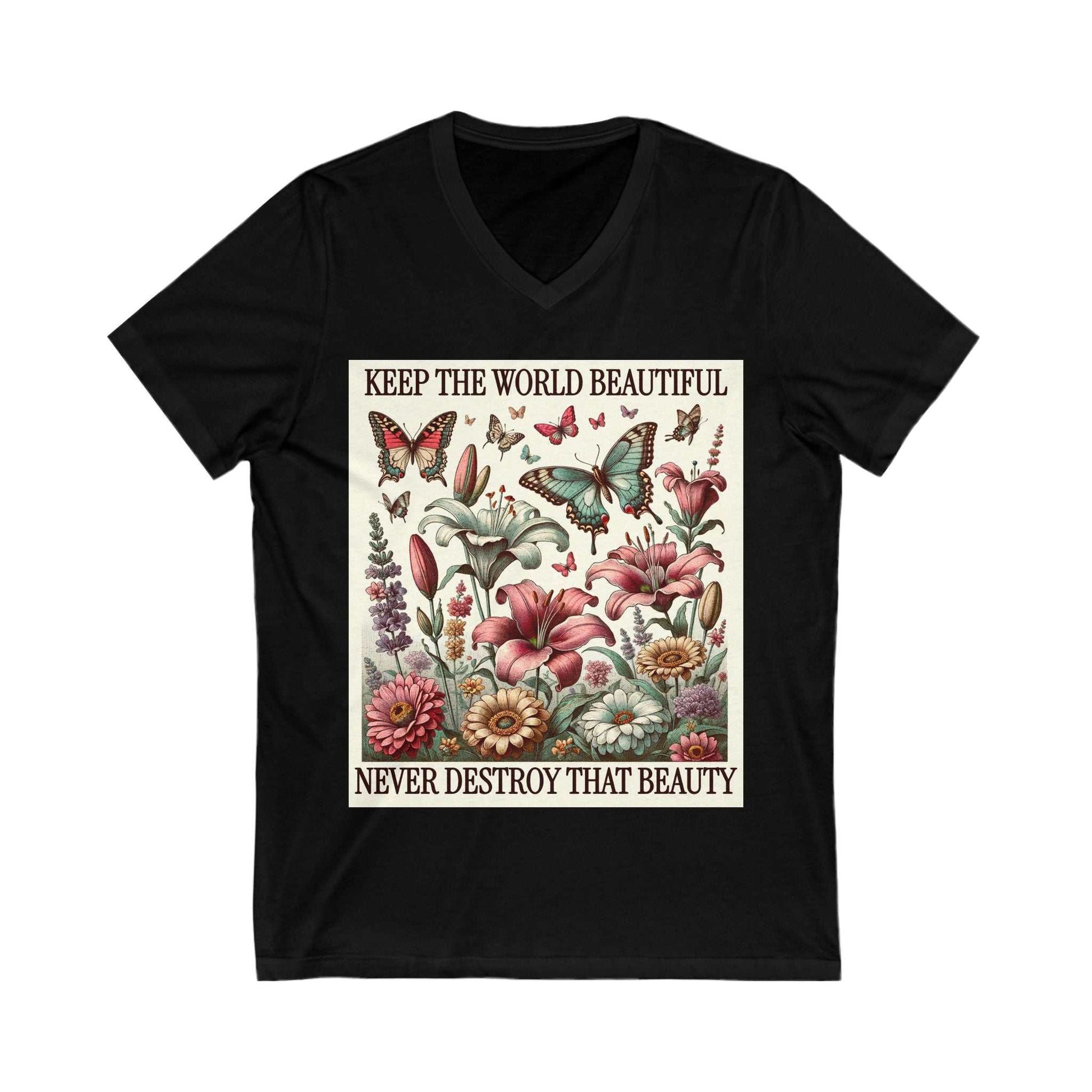 Floral V-Neck