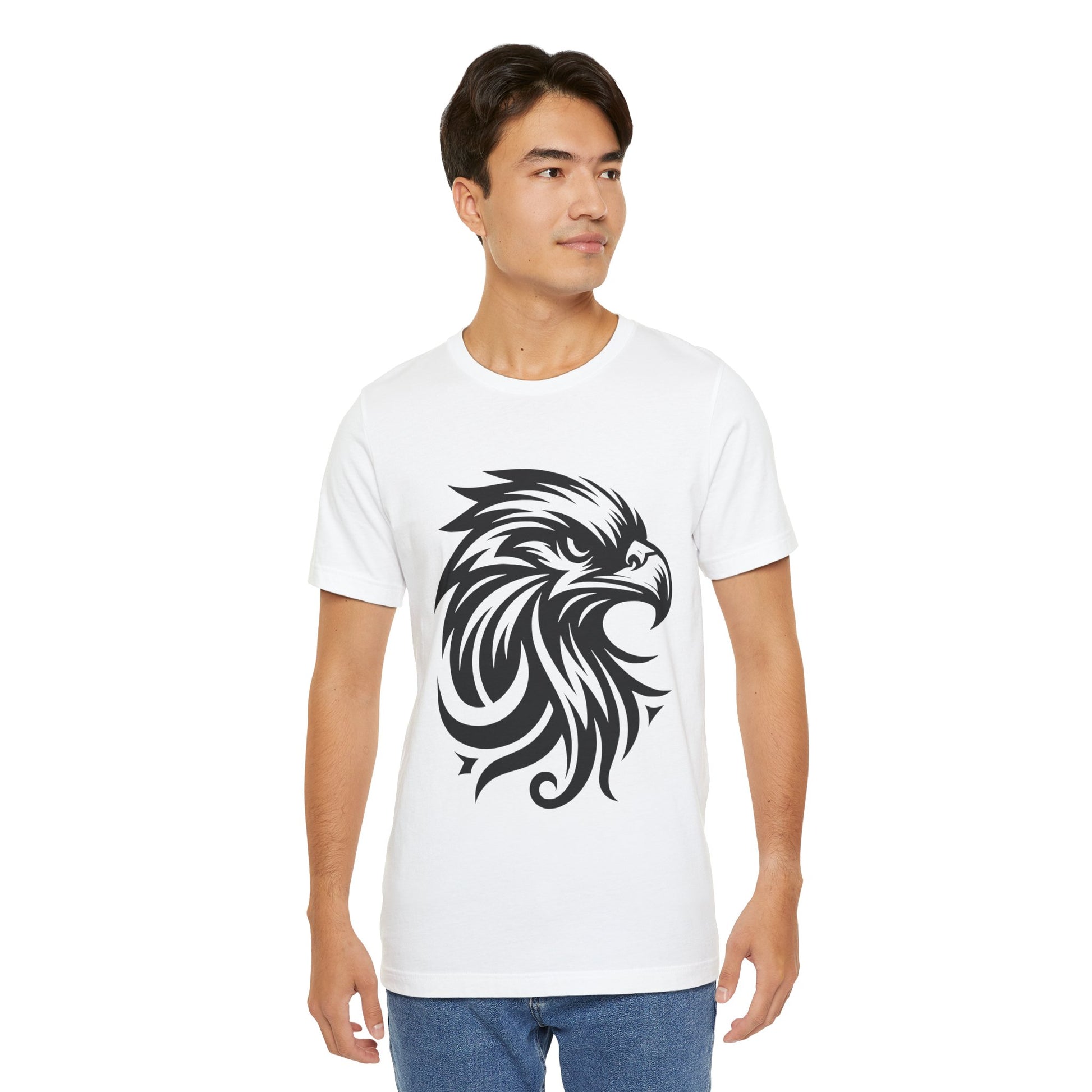 Bold tee featuring a fierce black tribal eagle design, available in multiple vibrant colors