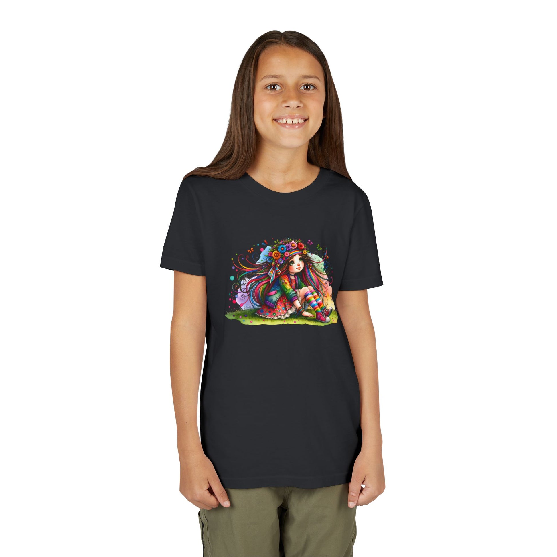 Whimsical Floral Girl Youth Tee