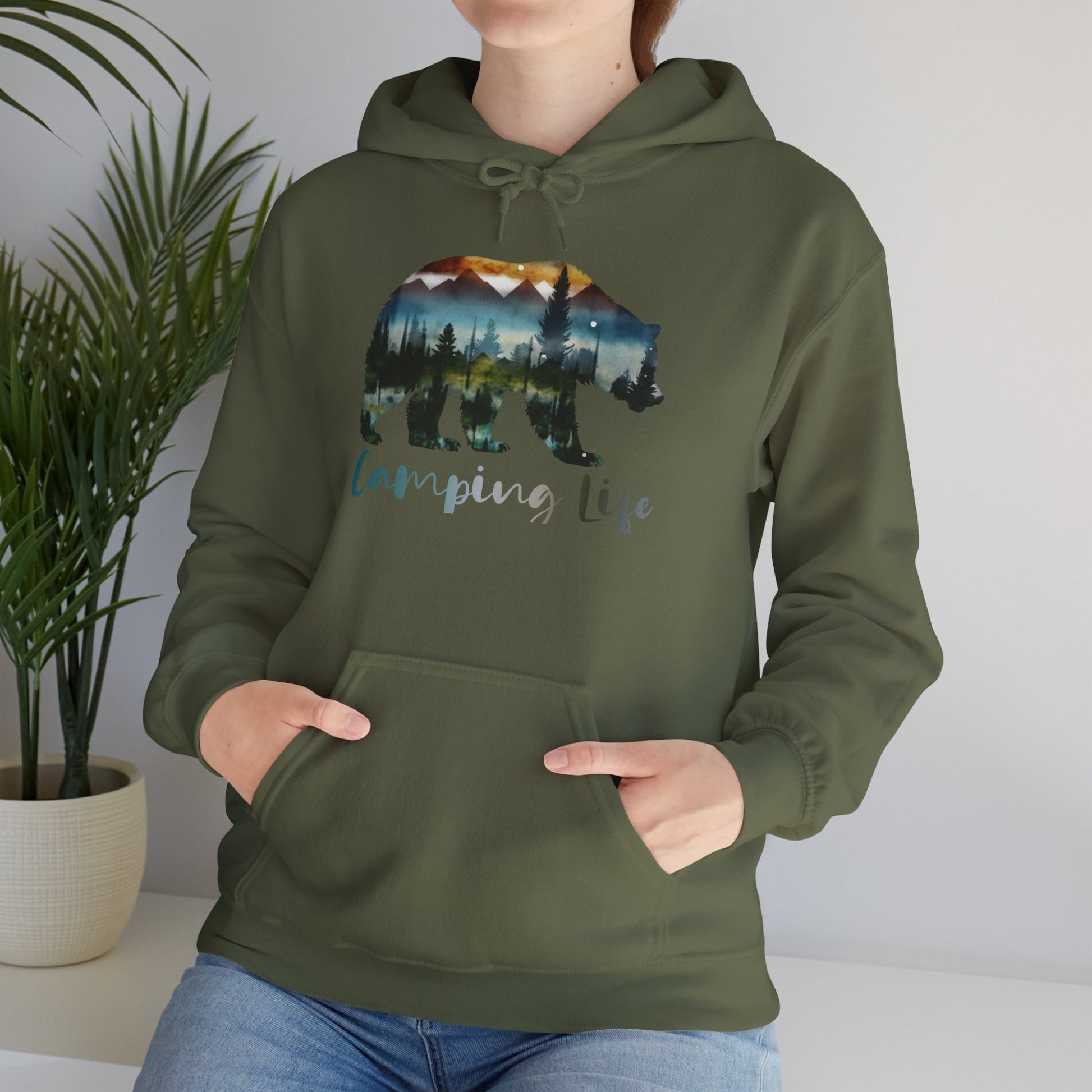 Camping Life Bear Hoodie