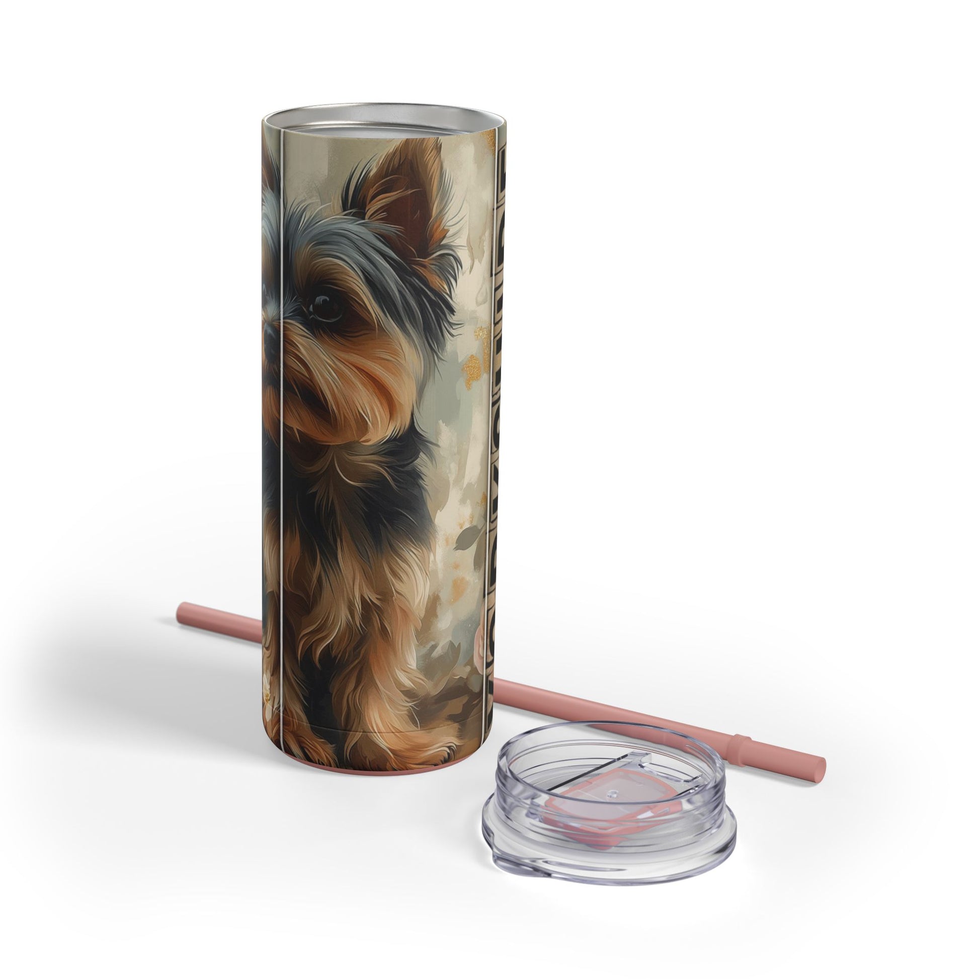 Yorkie Love Skinny Tumbler, 20oz