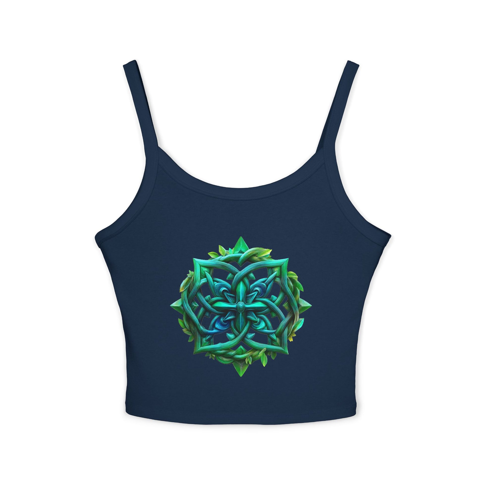 Crop Top Teal-Green Mandala