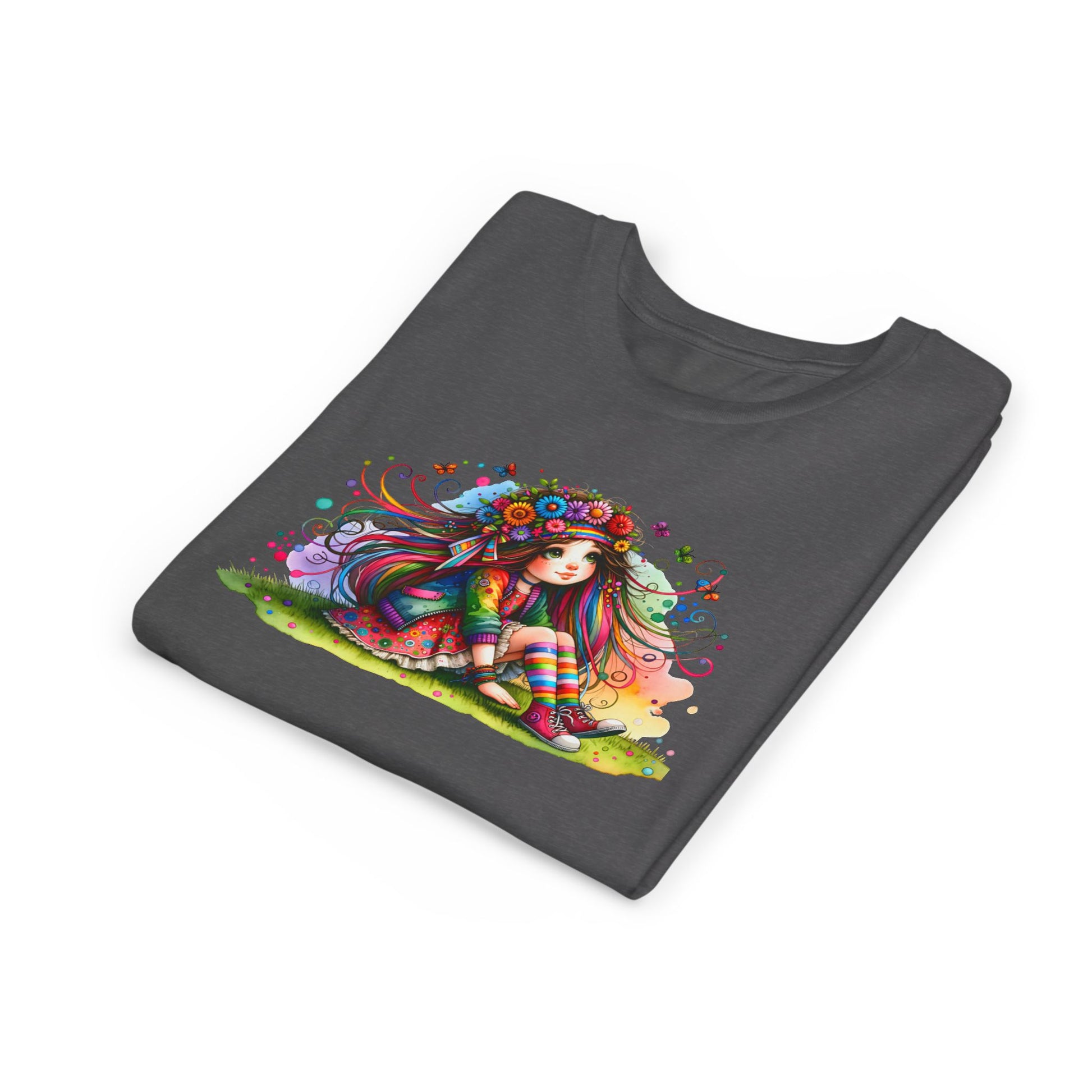 Whimsical Floral Girl Youth Tee