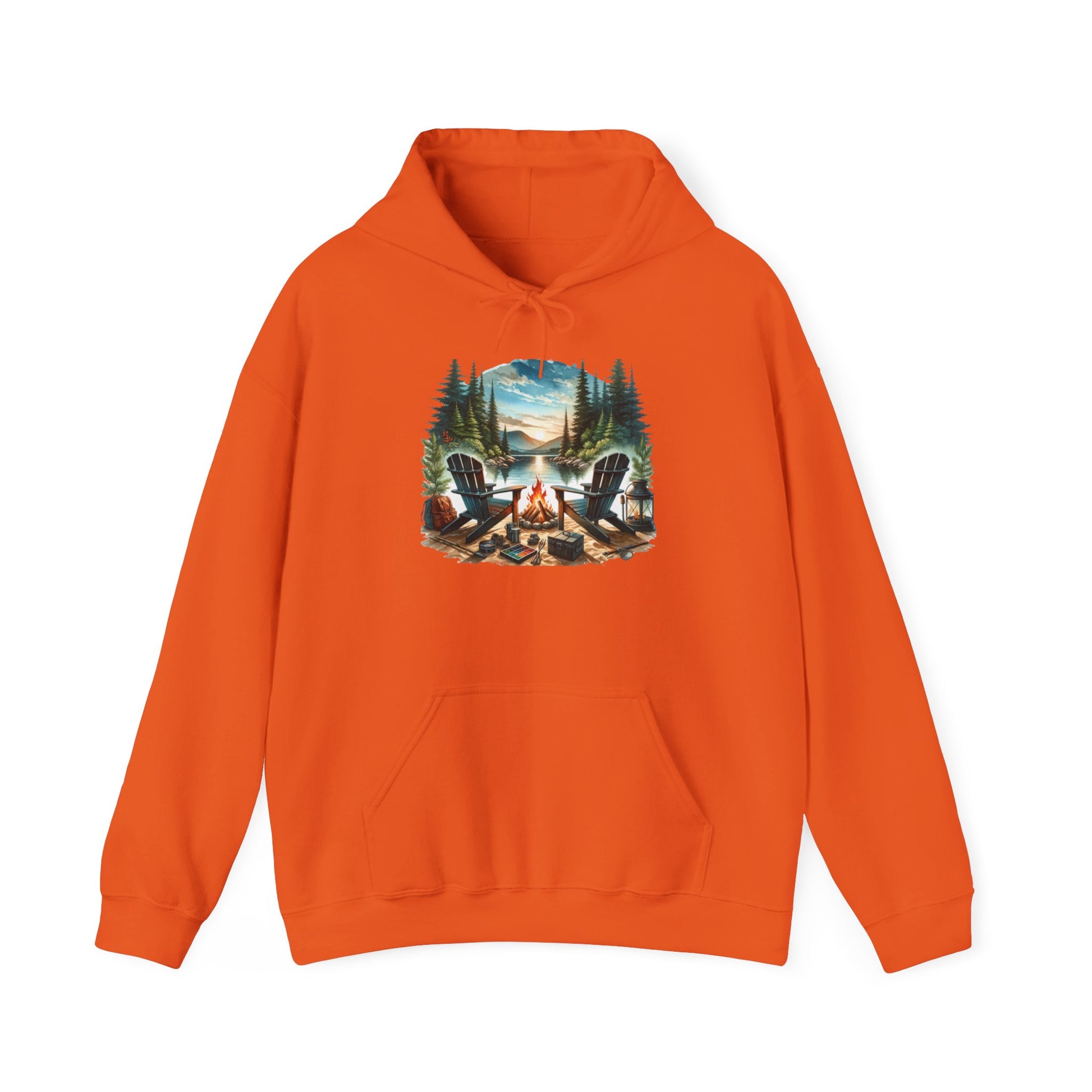 Lakeside Campfire Escape Hoodie – Cozy Outdoor Adventure Vibes